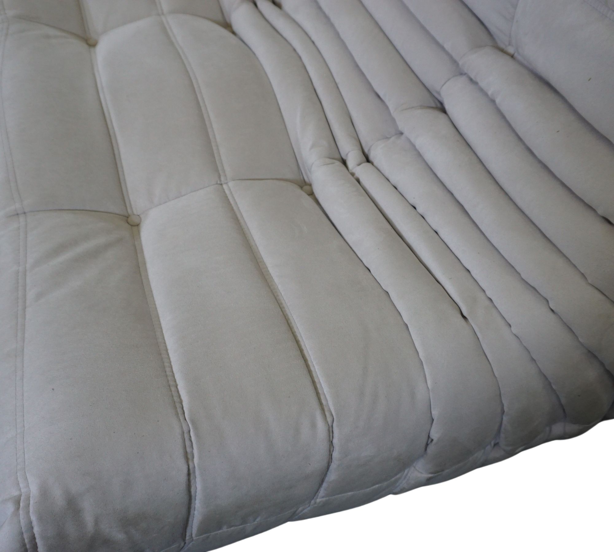 Togo Sofa 3-Sitzer Textil Hellgrau
