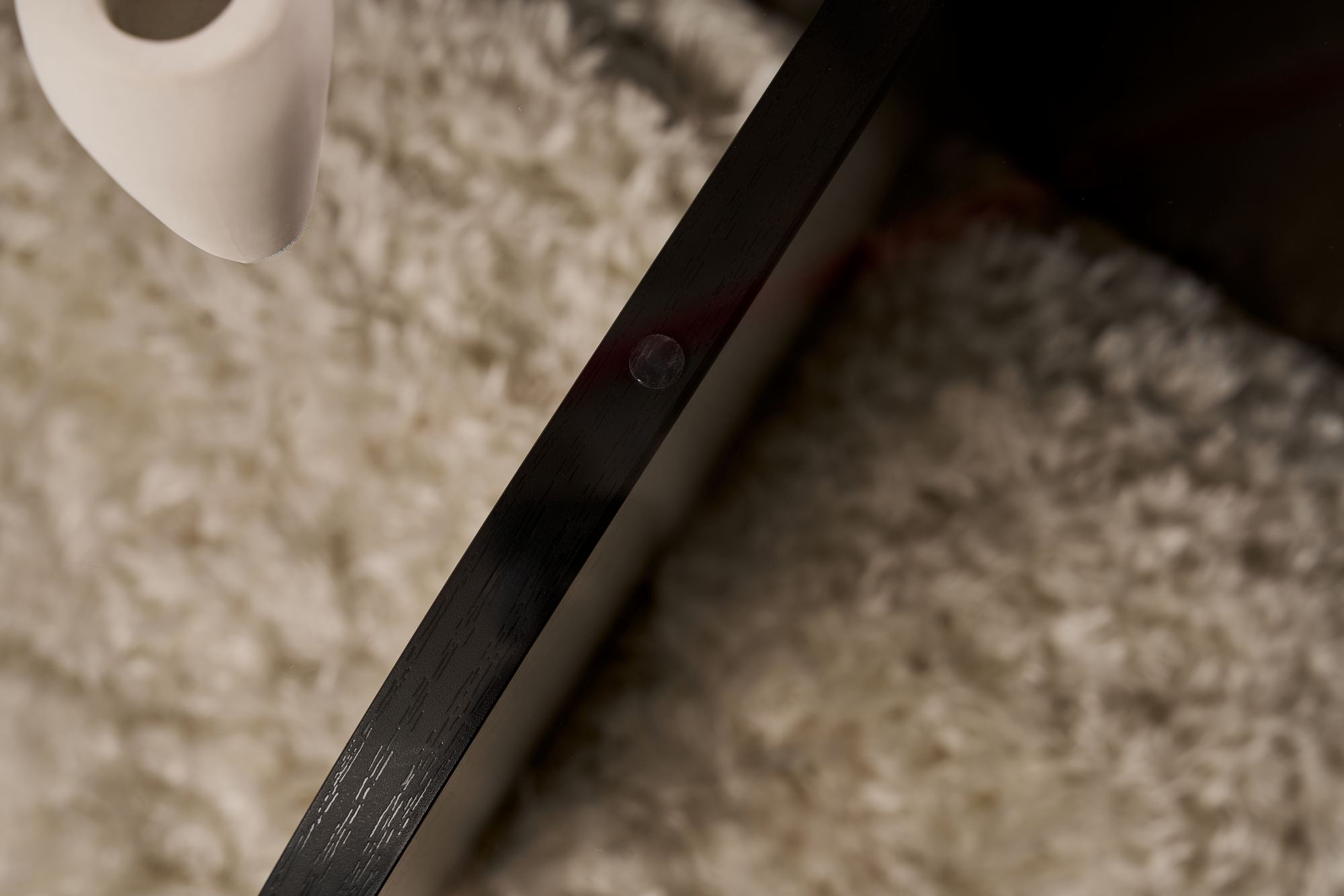 Aeris Tavolino Legno nero Trasparente Ø75cm