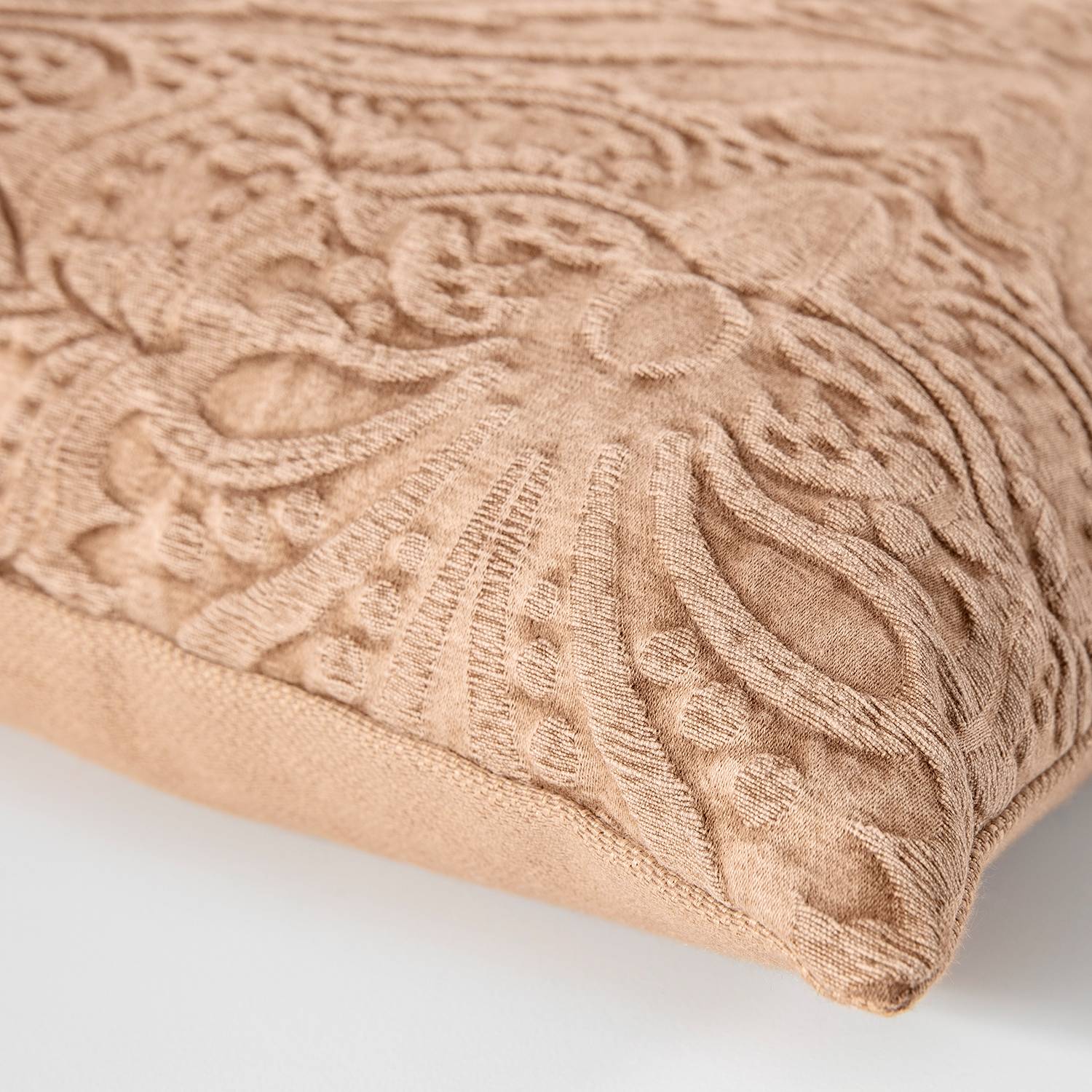 Kissenbezug Levelin Jacquard Karamell 60 x 60 cm