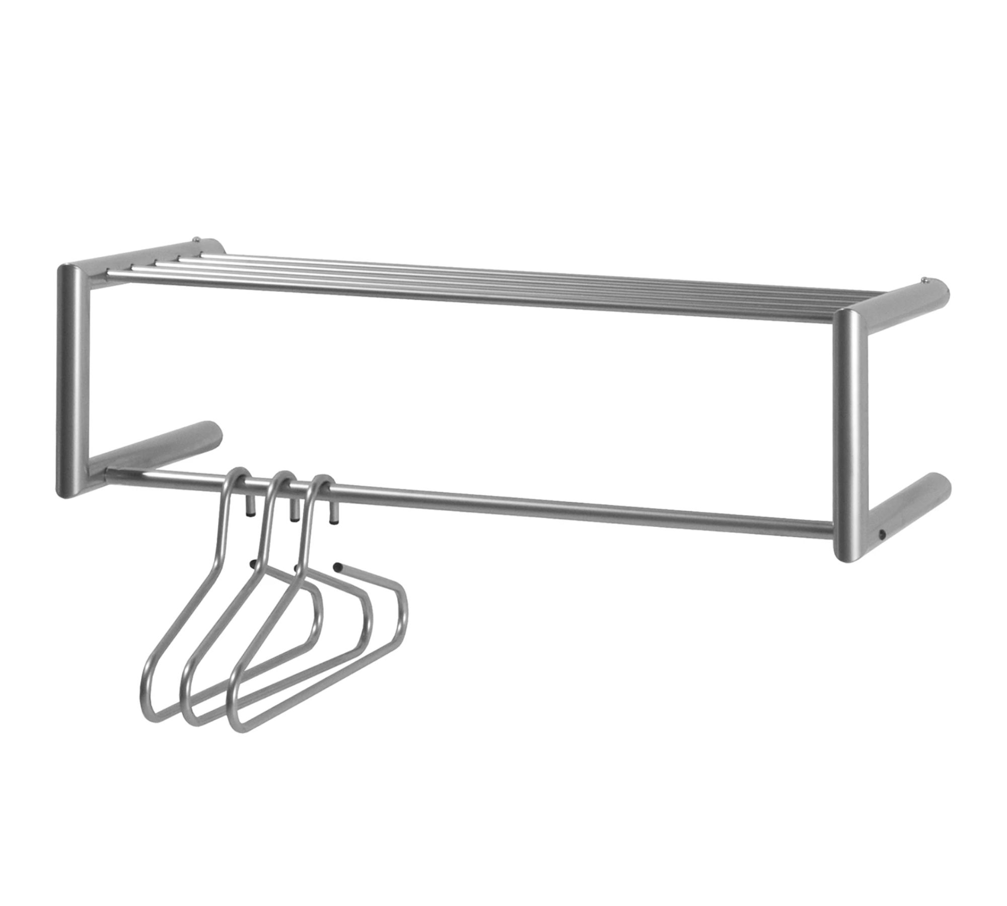 Wandgarderobe Metall Silber