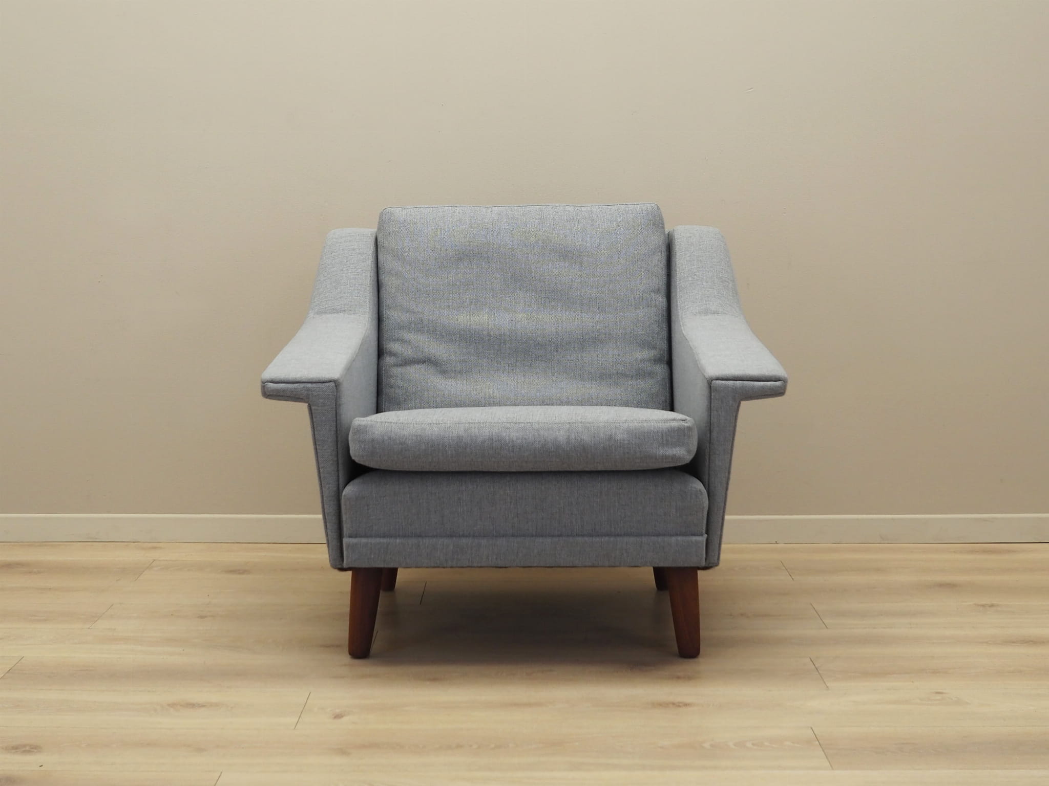 Armchair Textile Wood Grey 1960s