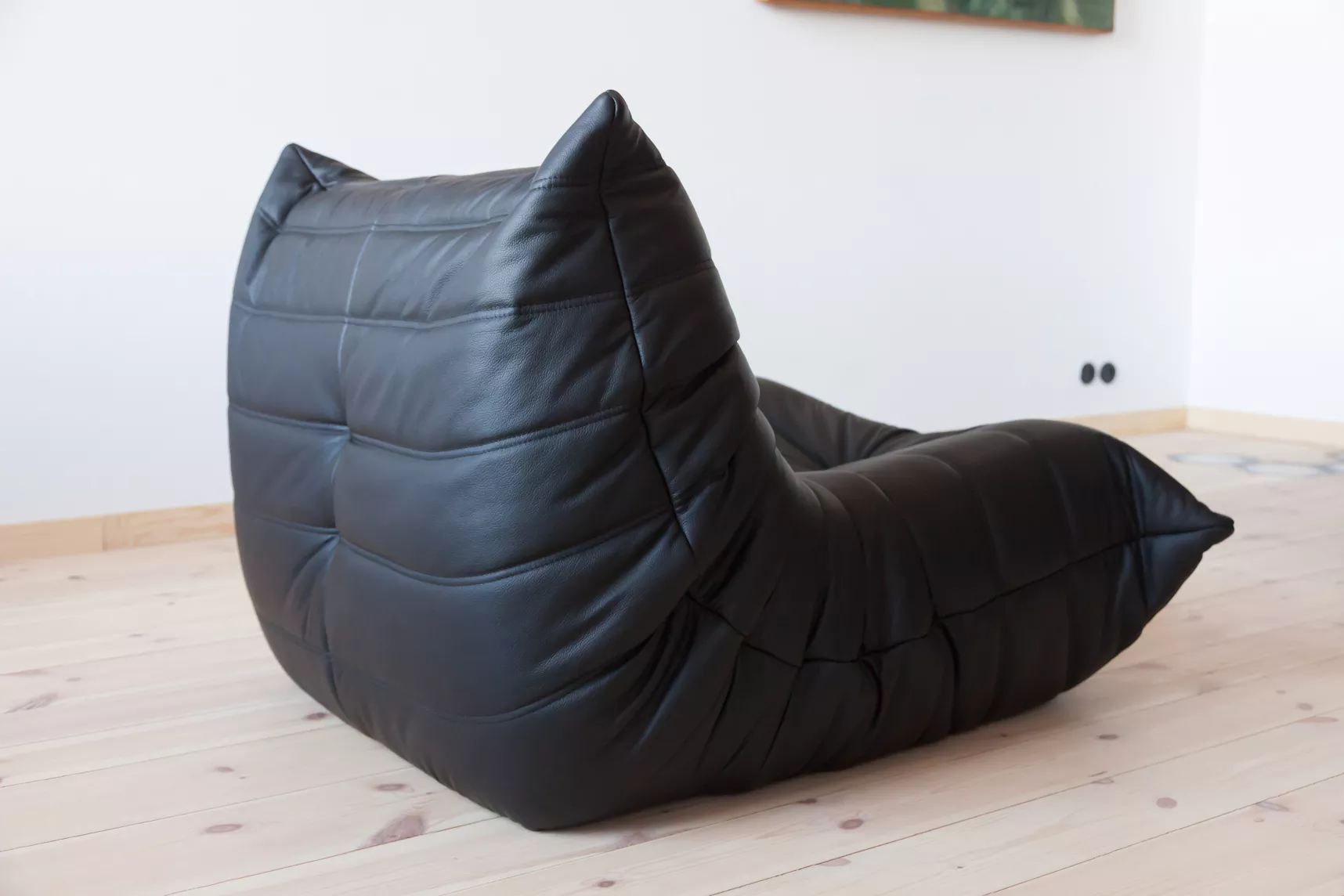 Set Lounge Togo 4 pezzi Pelle Madras Nero