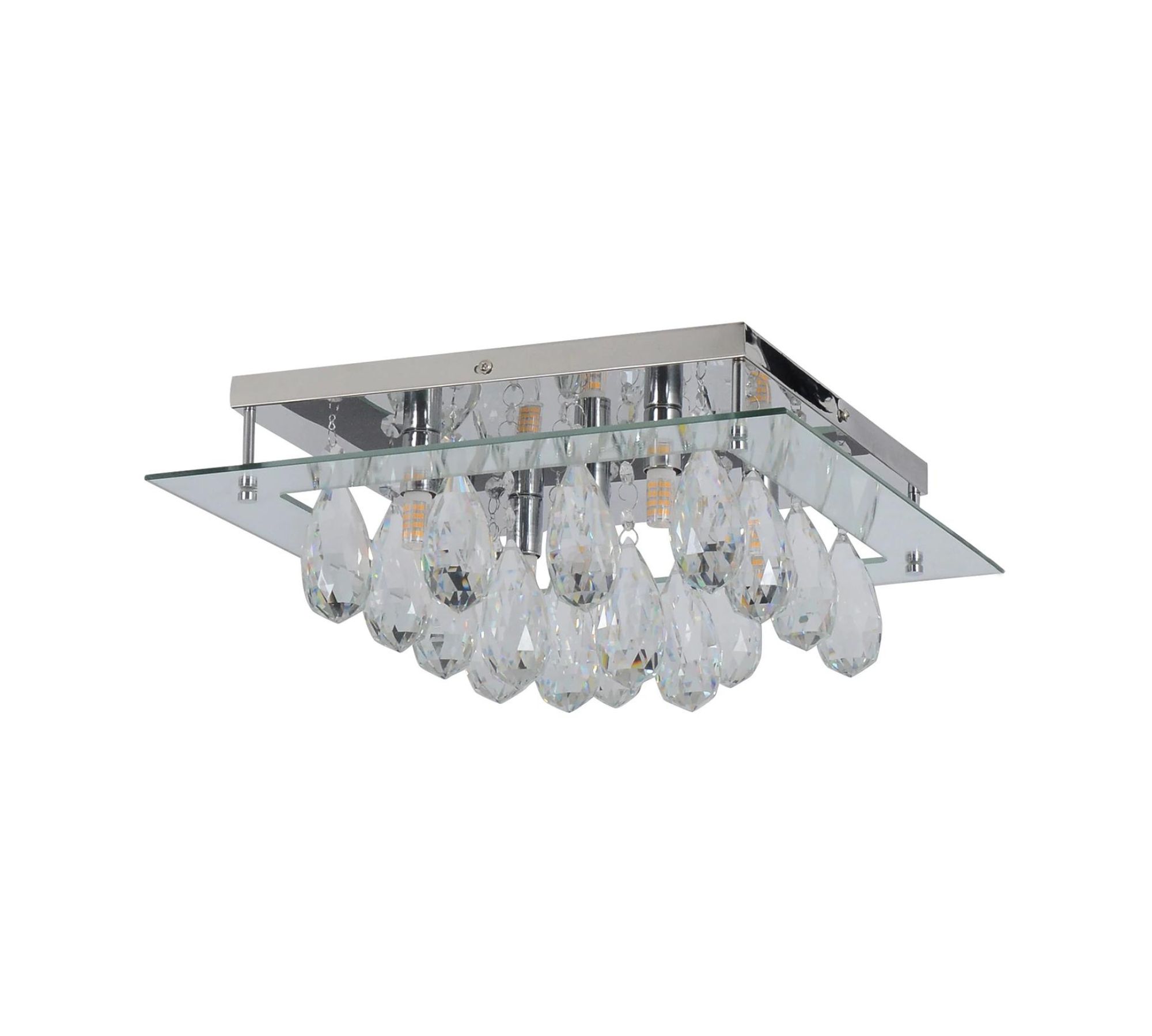 LED Deckenleuchte Edelstahl Silber