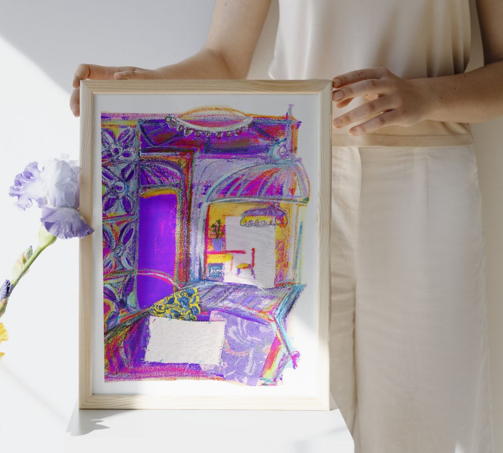 The Riad hallway Art print Multicolor