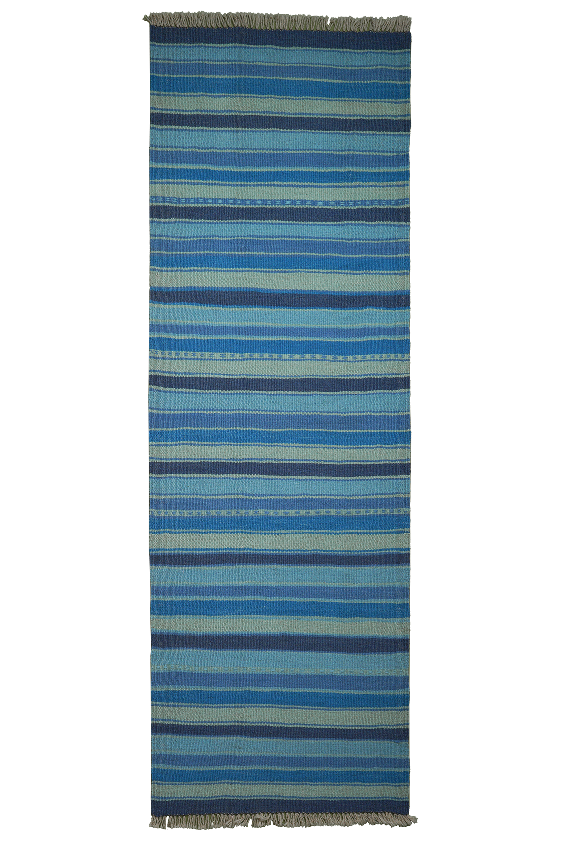 Kelim Gashgai Teppich Wolle Blau