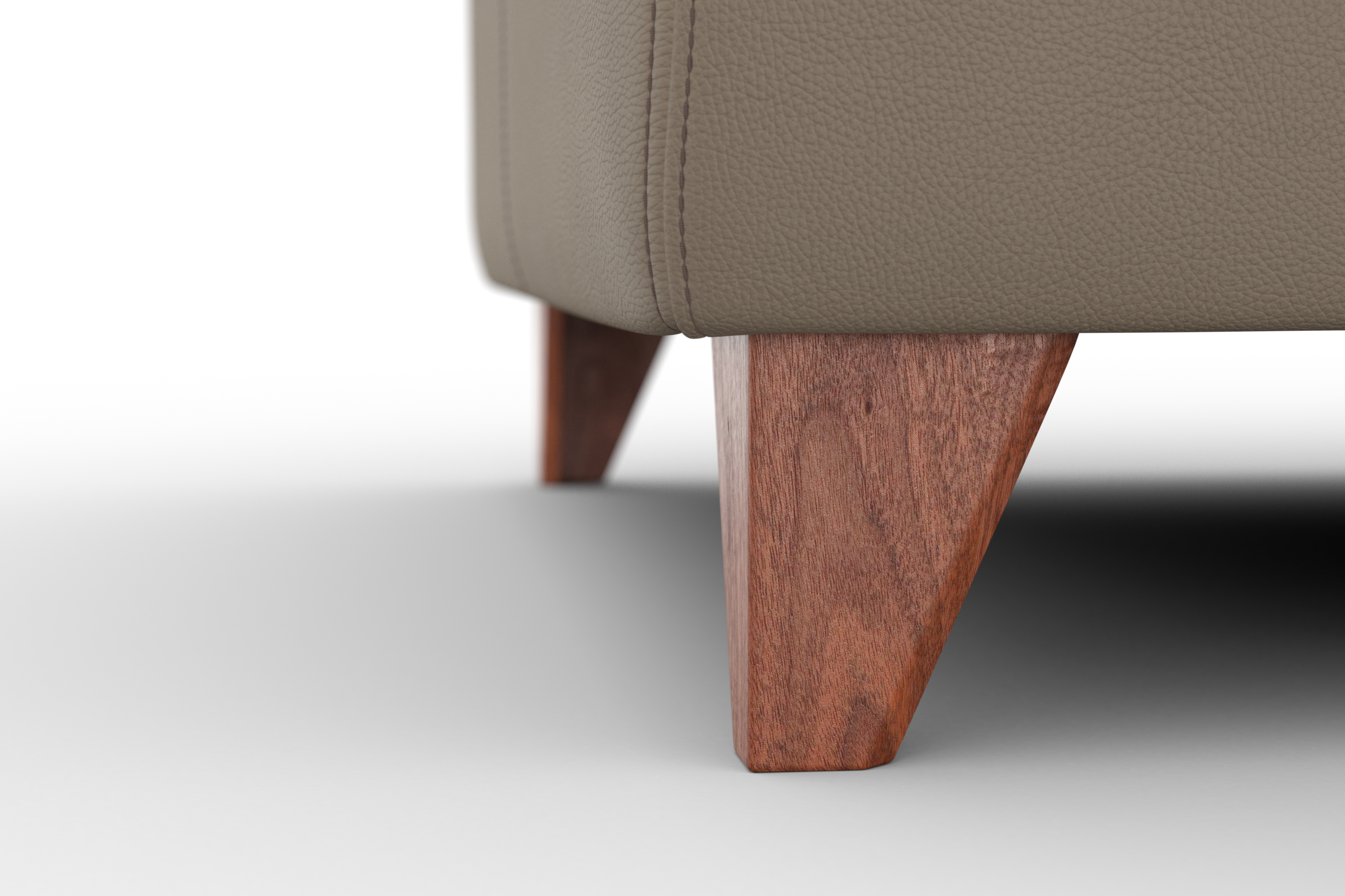 Diego Sofa 3-Sitzer Leder Grau