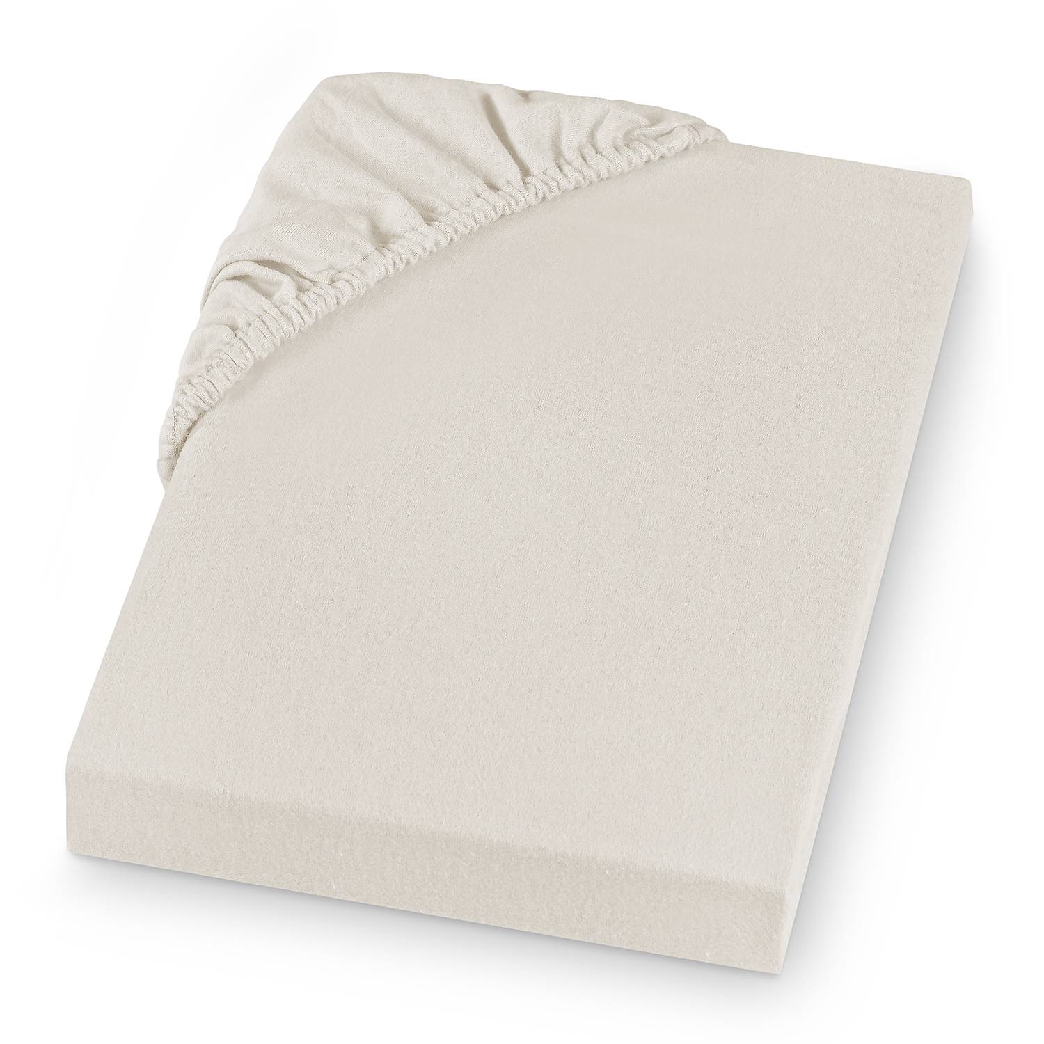 Vindum Feinbiber Spannbettlaken Baumwolle Beige