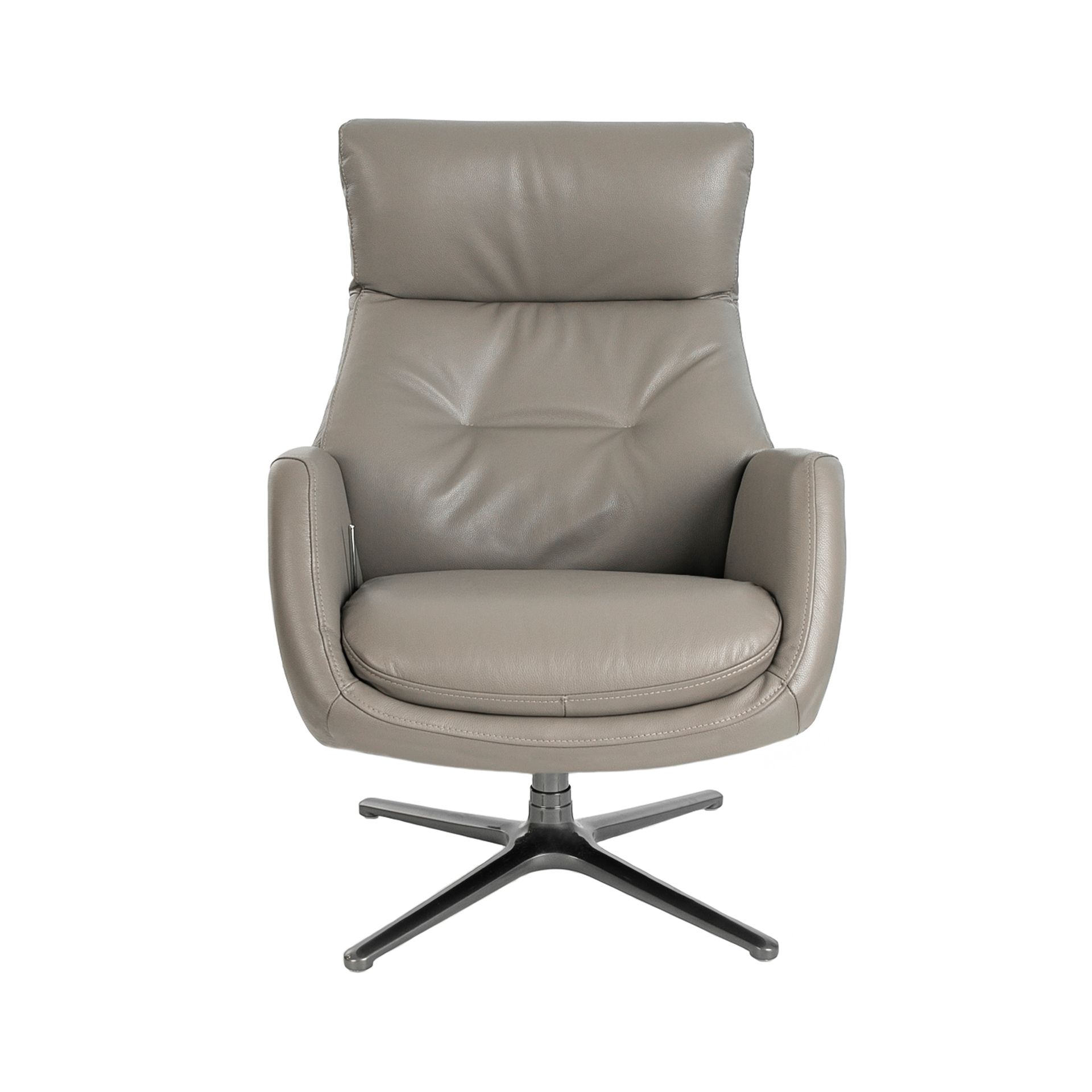 Sessel 5092 Drehbar Leder Grau