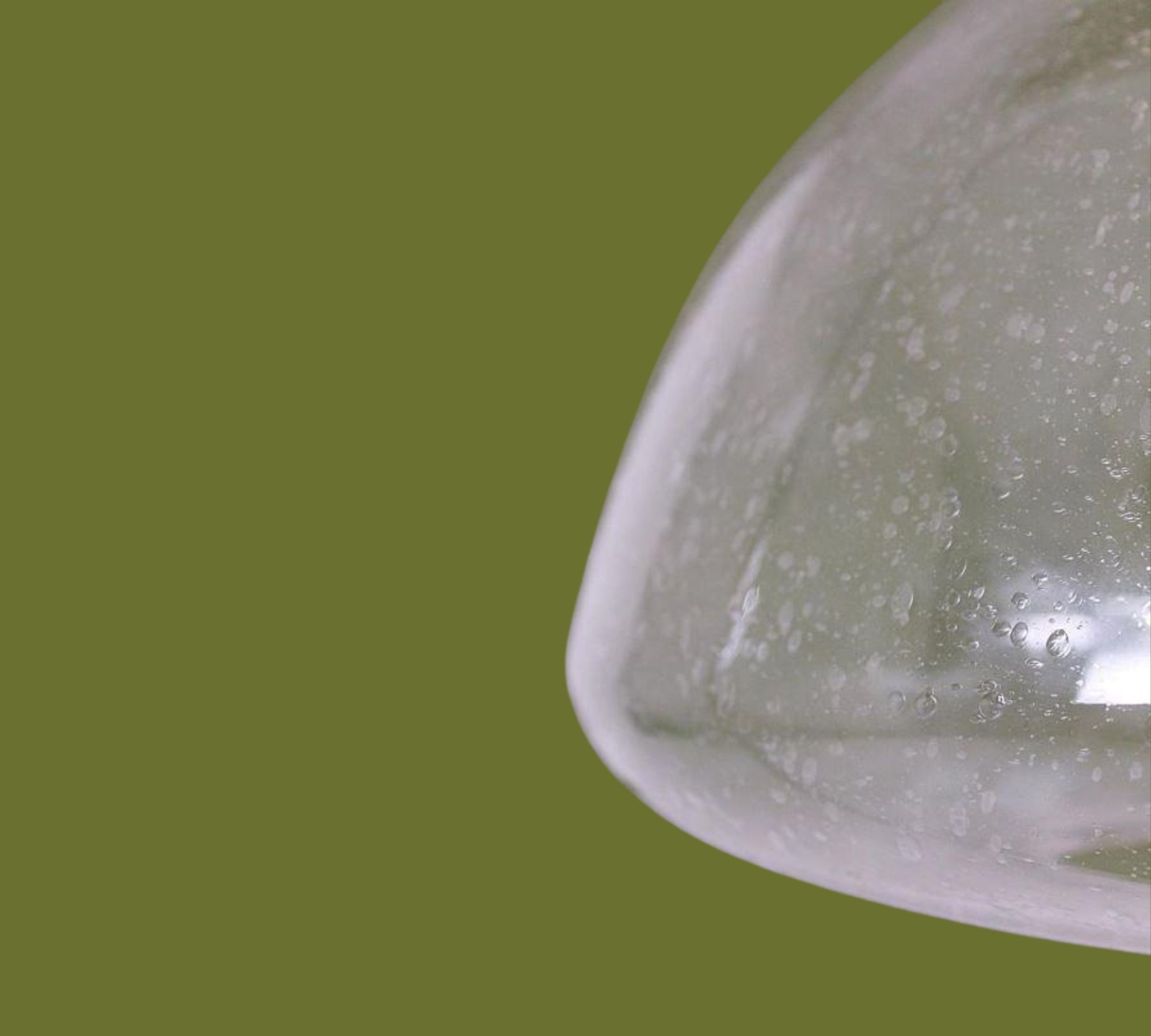 Tulpe Pendelleuchte Eisglas 1960er Jahre