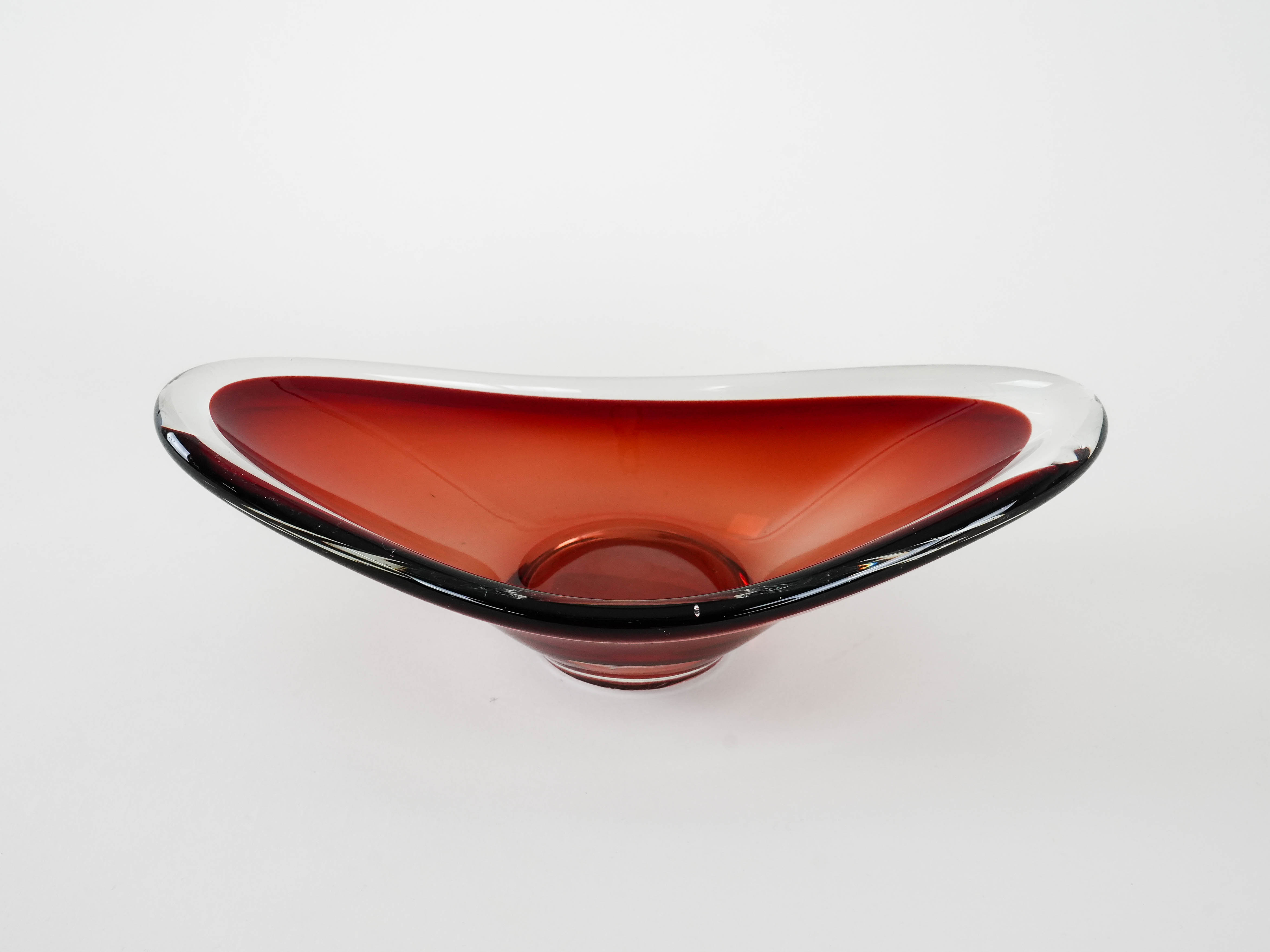 Ruby plate Murano glass1960s
