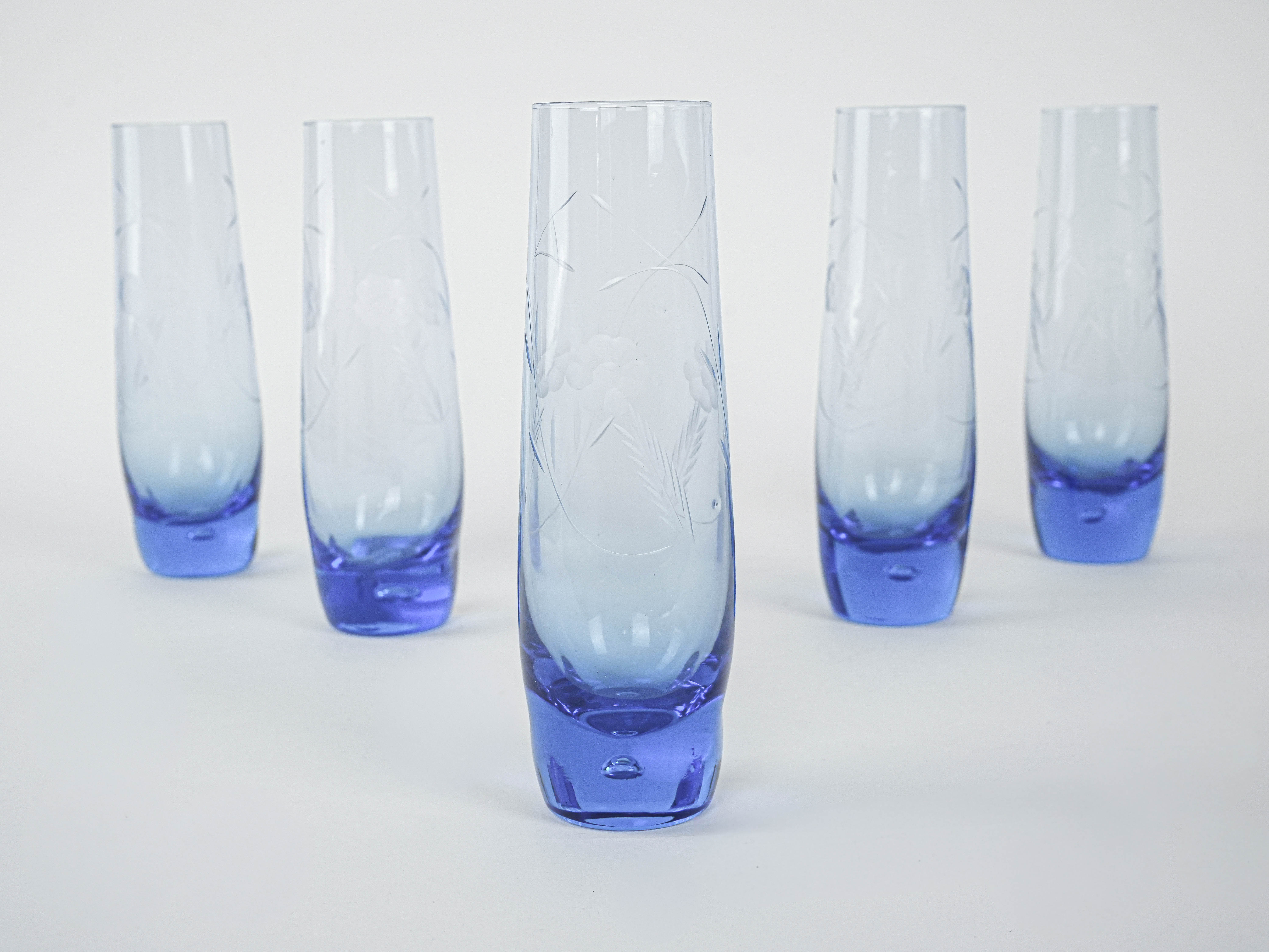 Brillen-Set Blau 1980er Jahre