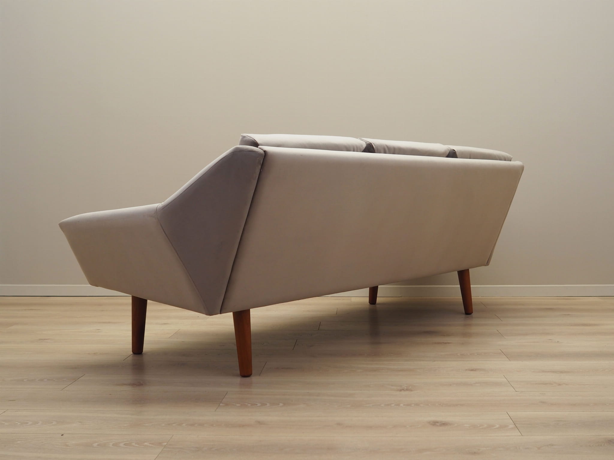 Sofa 3-seater textile gray 1980s