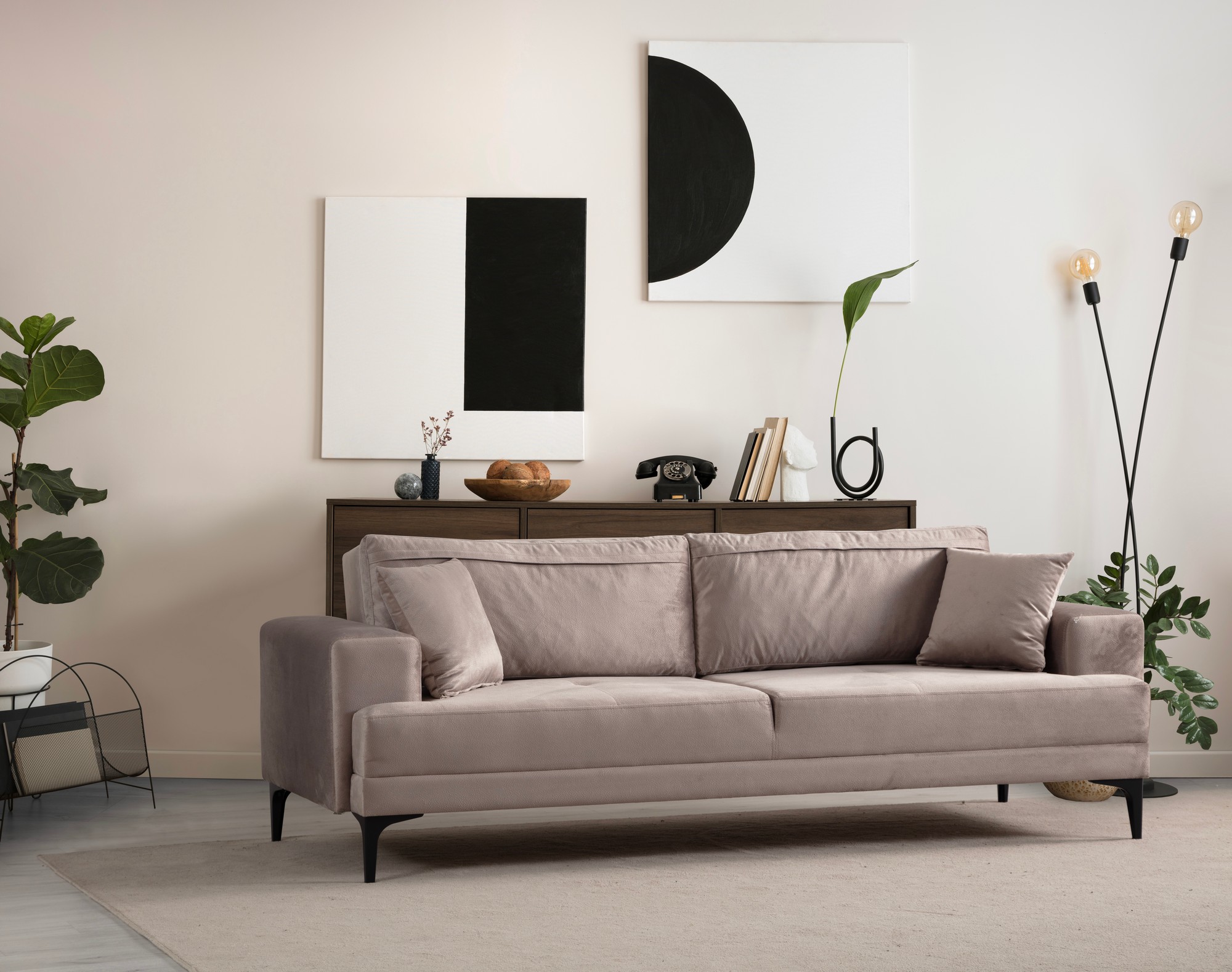 Astana 3-Sitzer Sofa Beige