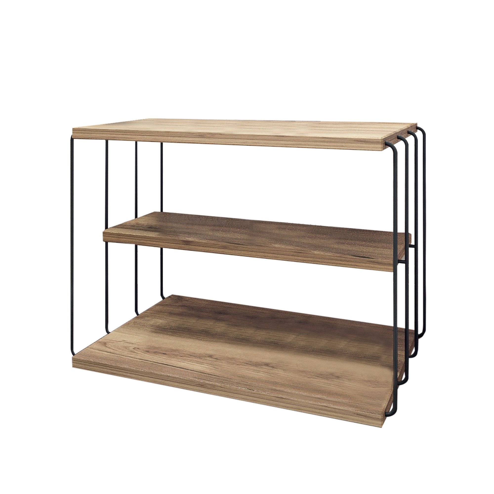 Lifon Beistelltisch Holzfurnier Schwarz