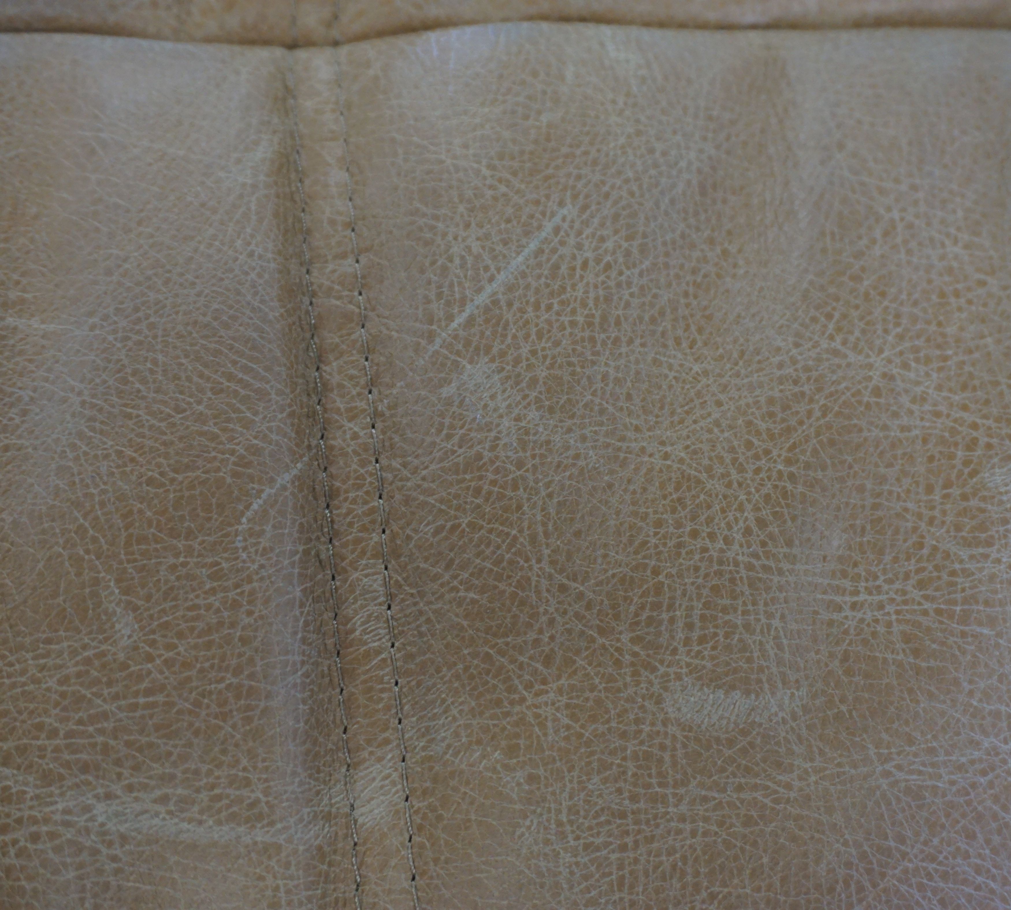 Togo Sofa 2-Sitzer Pull-Up-Leder Kamelbraun