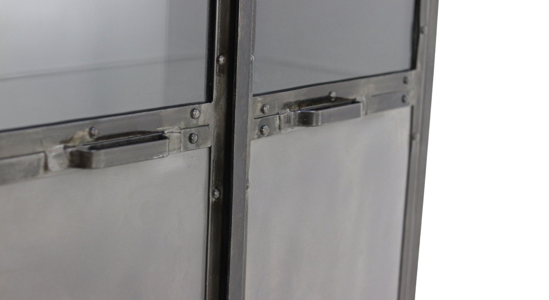 Brooklyn Schrank mit 2 Türen Metall Glas