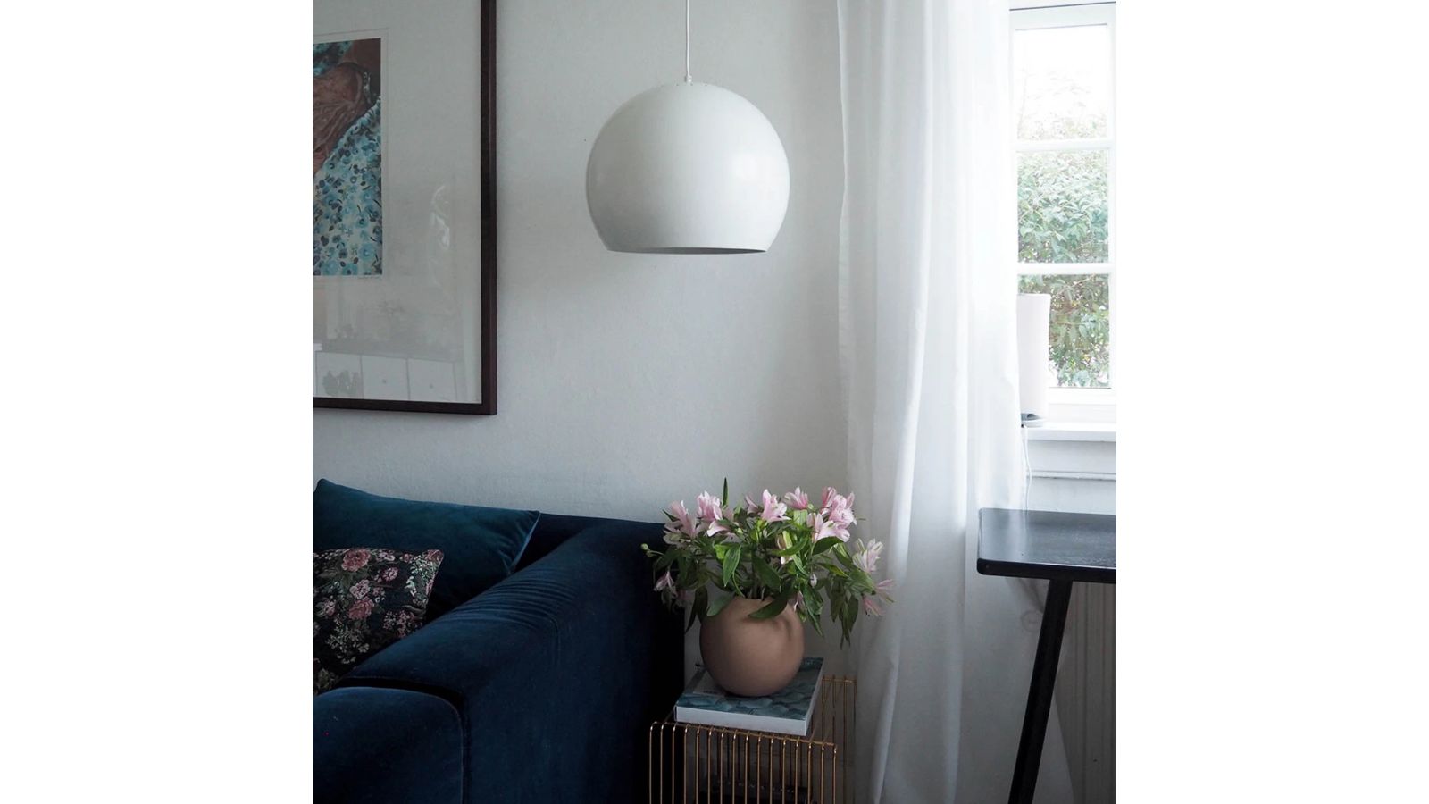 Pendant light Ball Ø40 Metal White