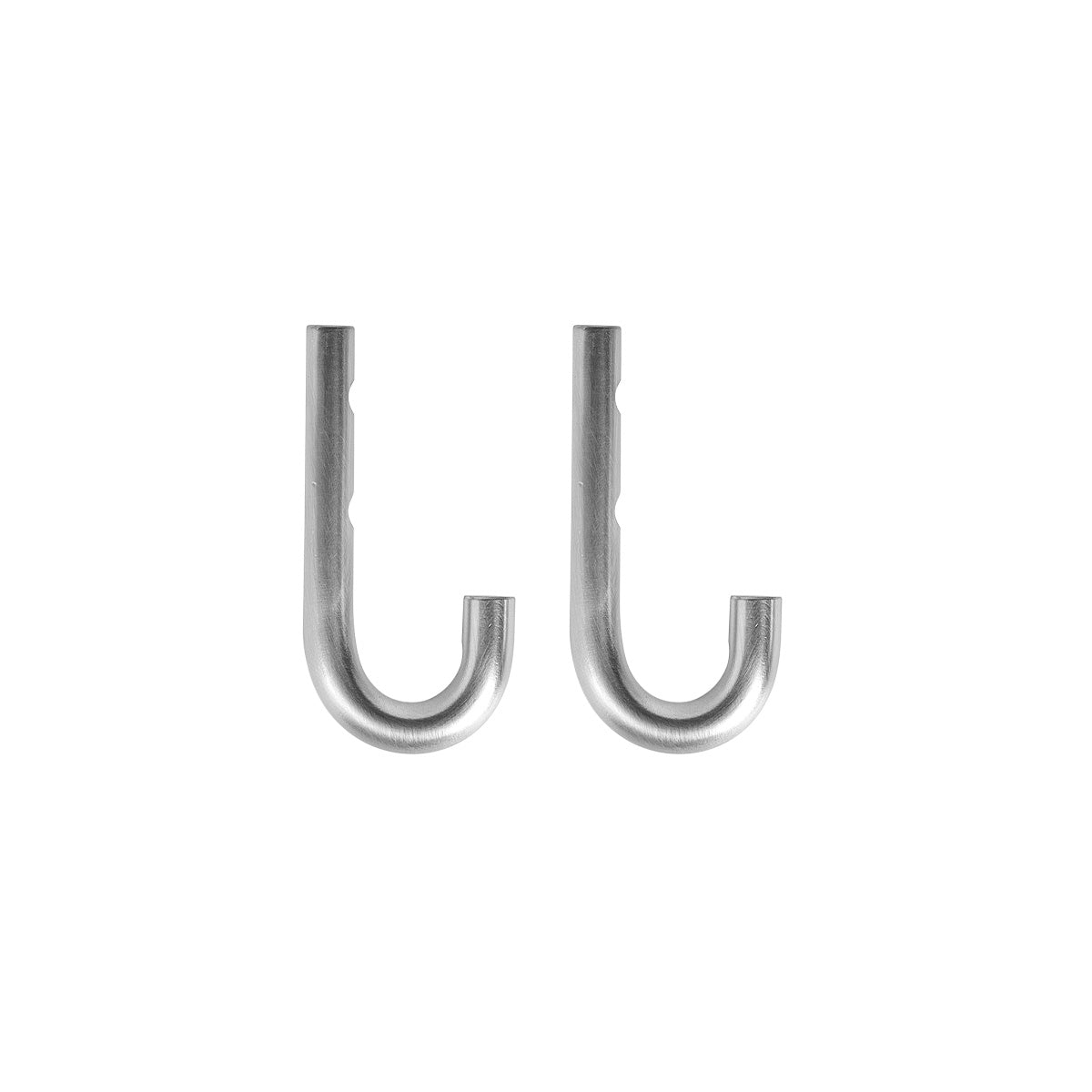 2x Pieni Haken Edelstahl Silber