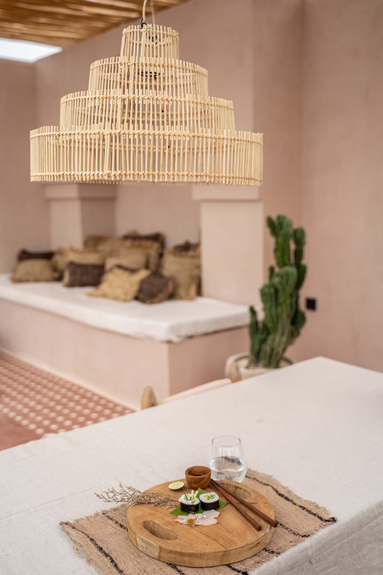 Pendant lamp M Rattan Natural