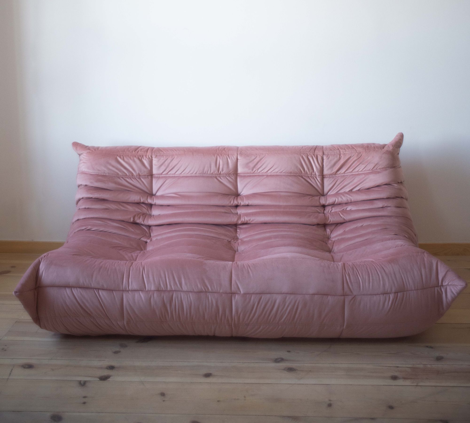 Togo Lounge Set 5 pezzi velluto rosa perla