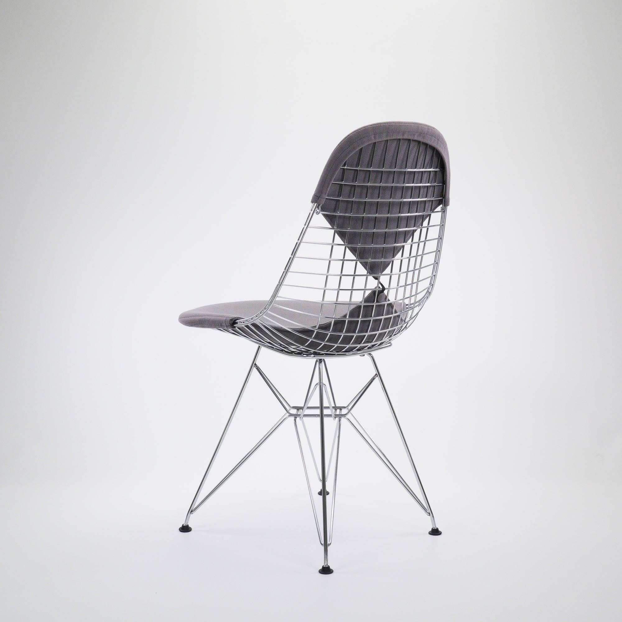 Vitra DKR Wire Stuhl Metall Stoff Grau