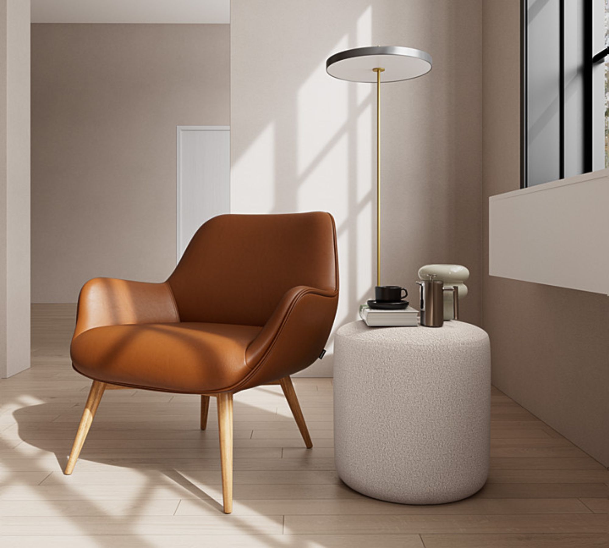 Oscar Sessel Soffy Cognac