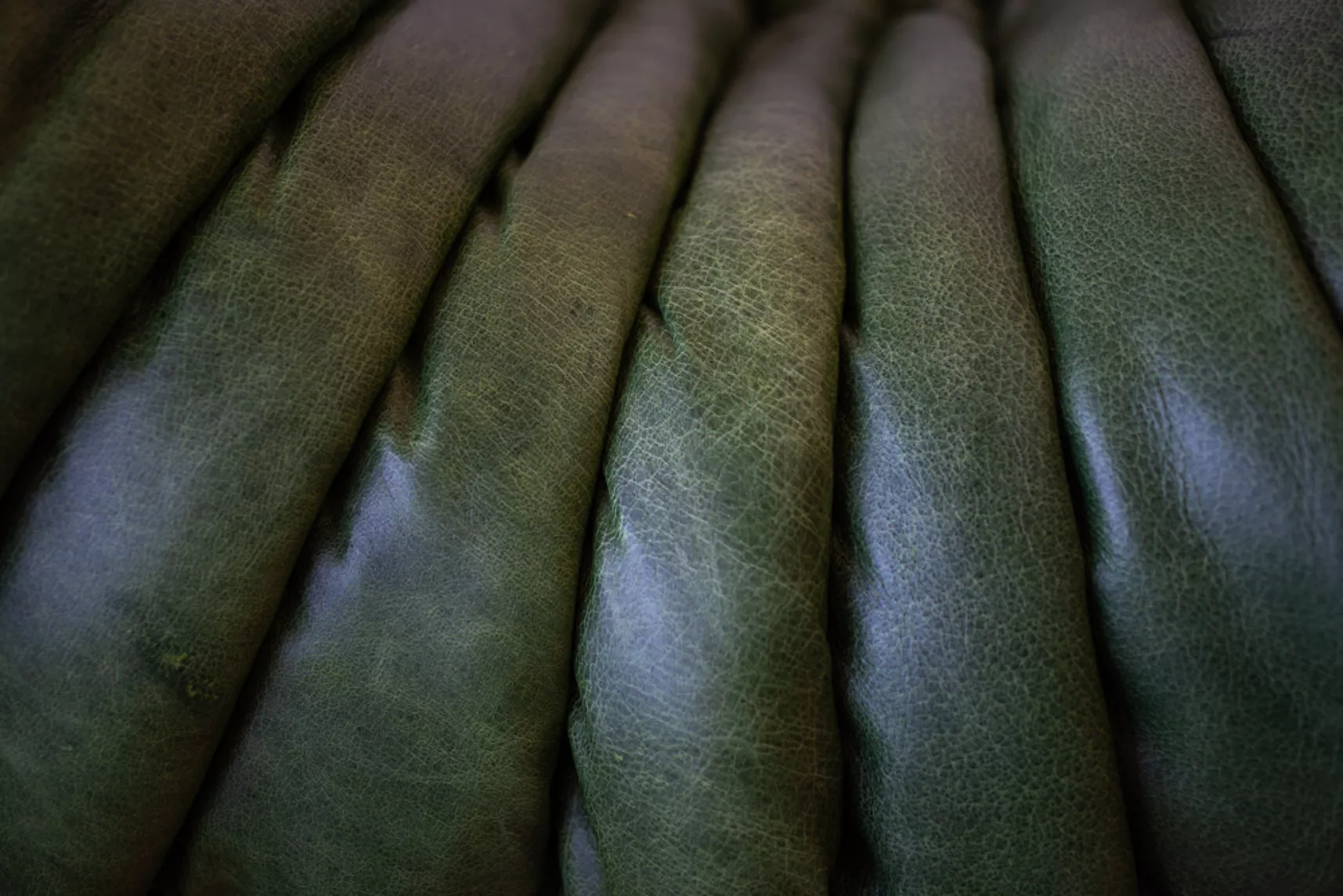 Divano Togo 3 posti pelle pull-up verde