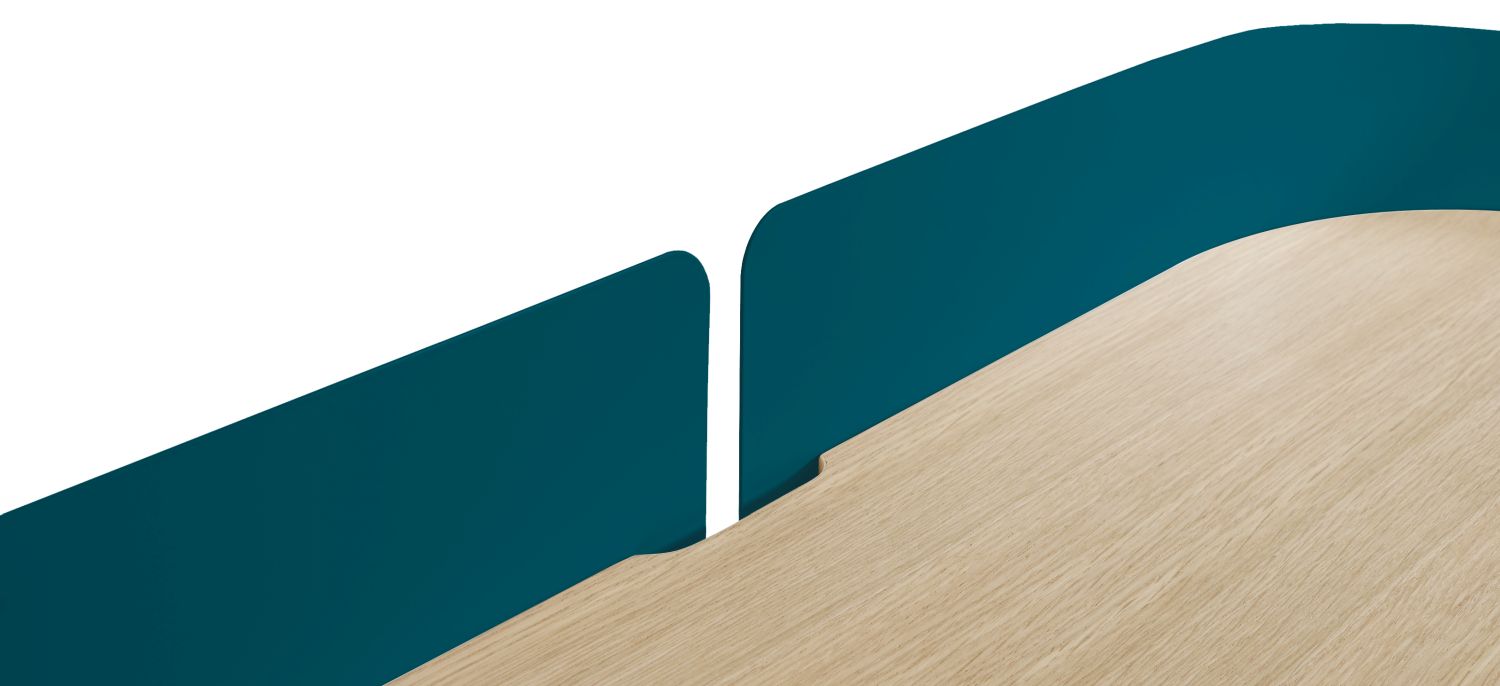 Victor Office Desk Oak Blue