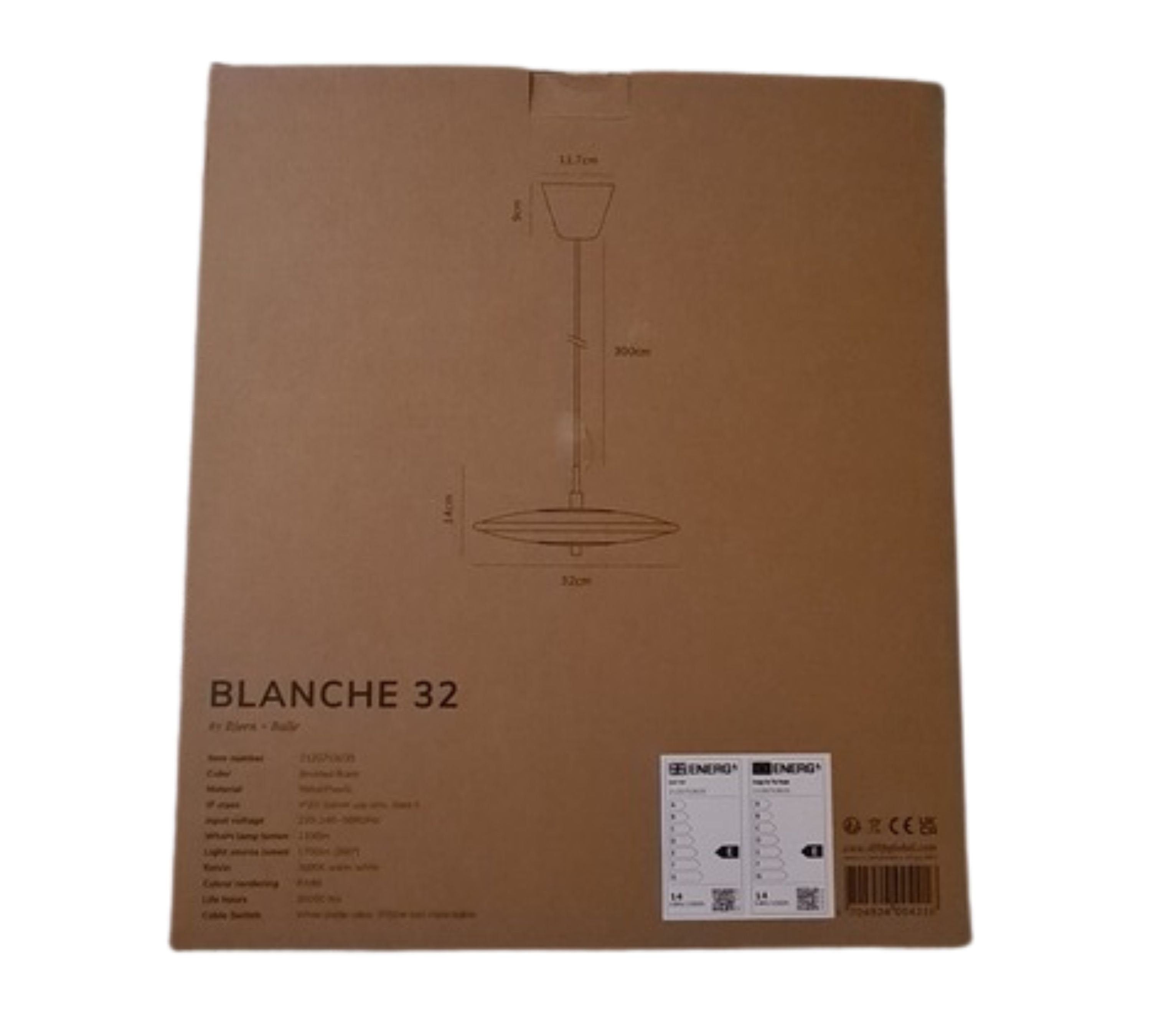 Blanche 32 Pendelleuchte Messing Kunststoff Gold