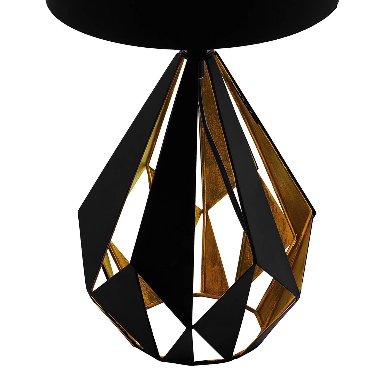 Tischleuchte Carlton II Schwarz Höhe: 51 cm