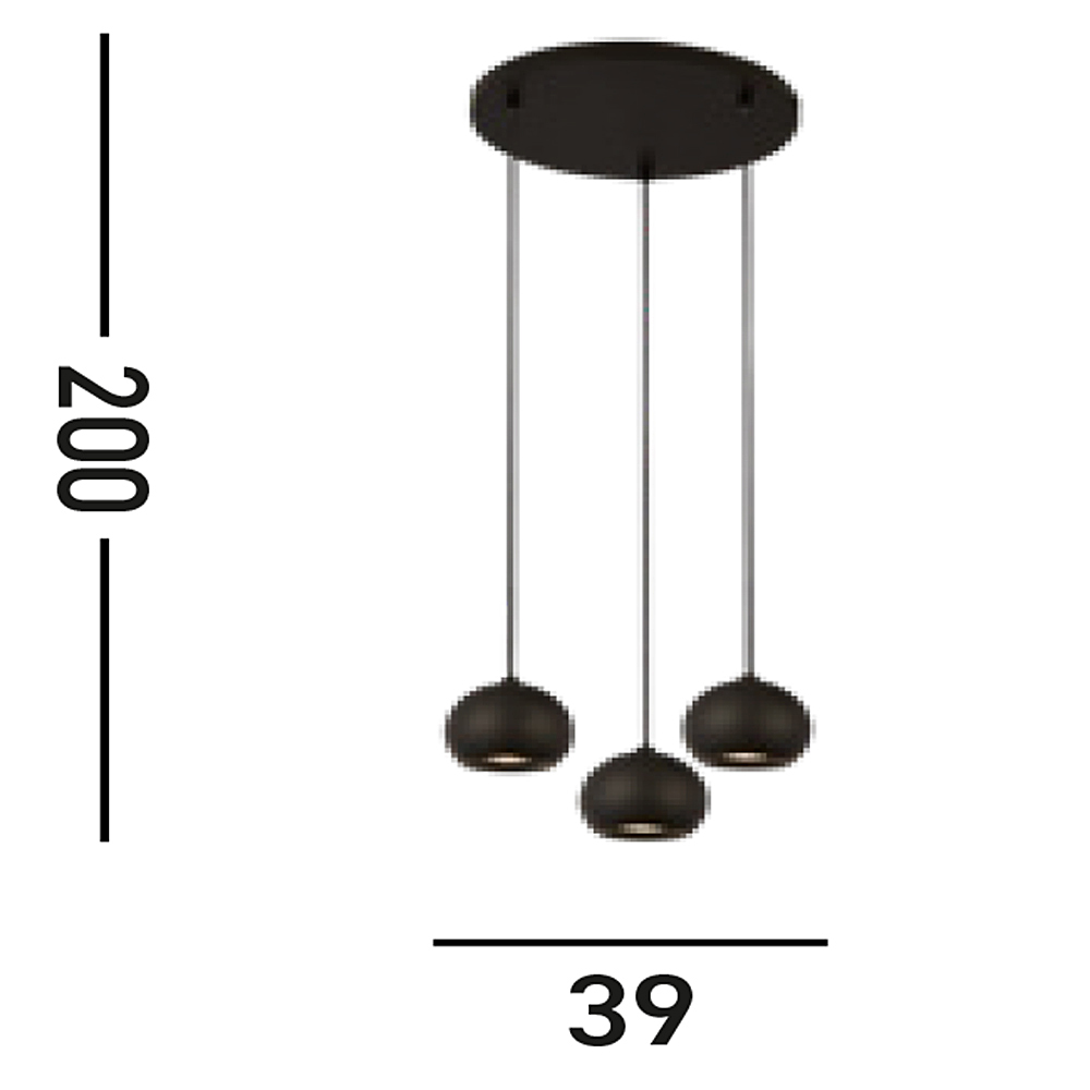 Eindhoven Pendelleuchte Stahl Schwarz 