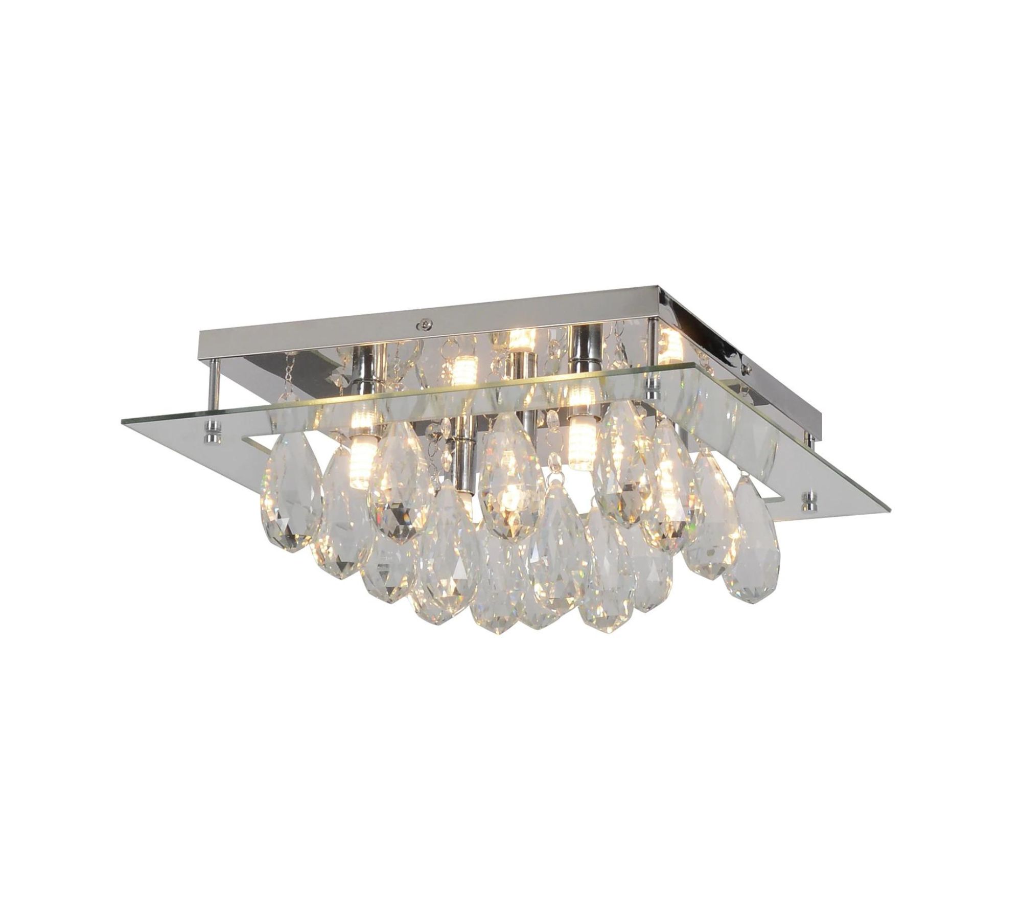 LED Deckenleuchte Edelstahl Silber