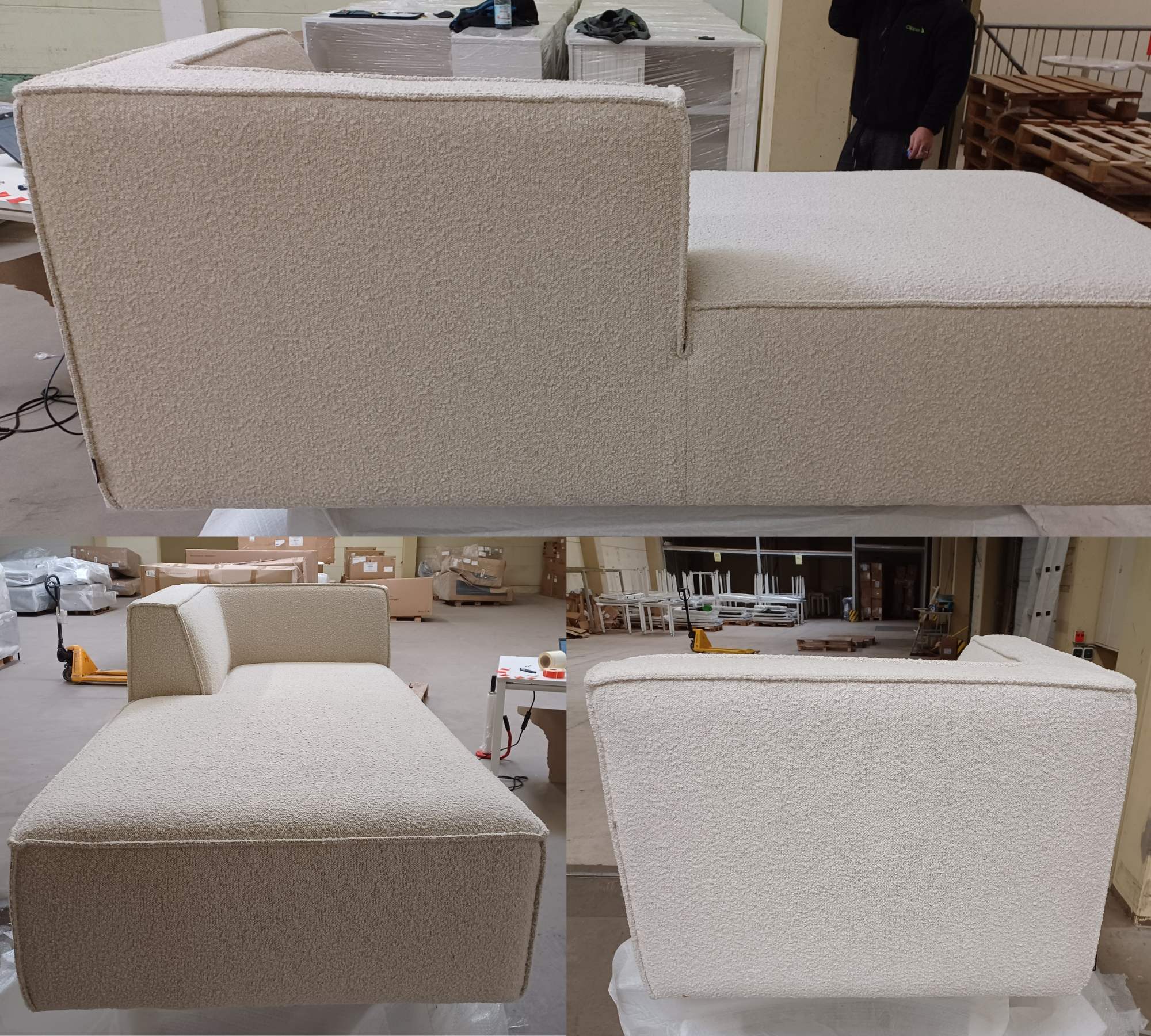 Dane Récamiere Links Bouclé Maya Creme