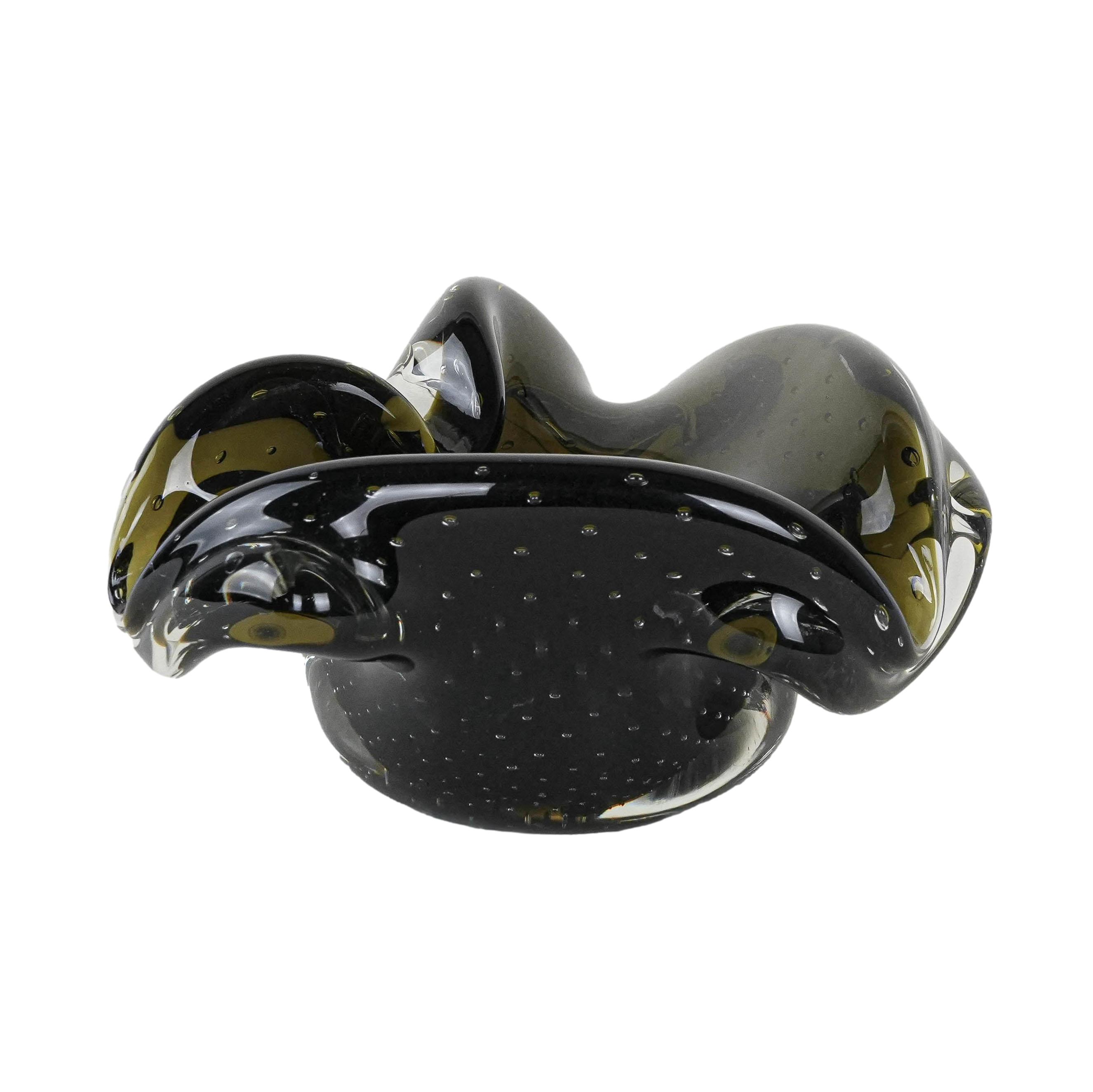 Plate Murano glass Green 1960s