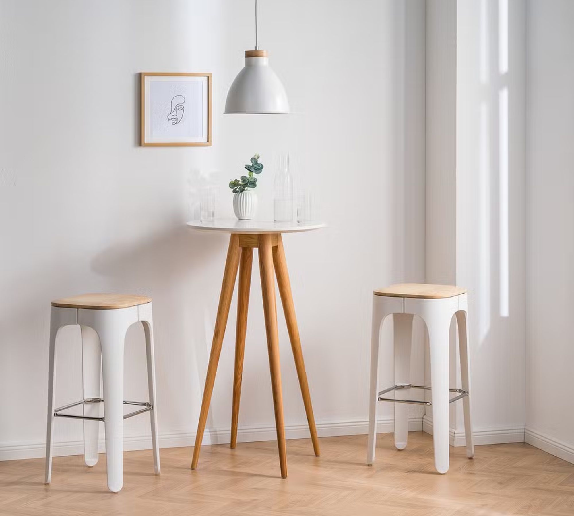 Bar stool ash white