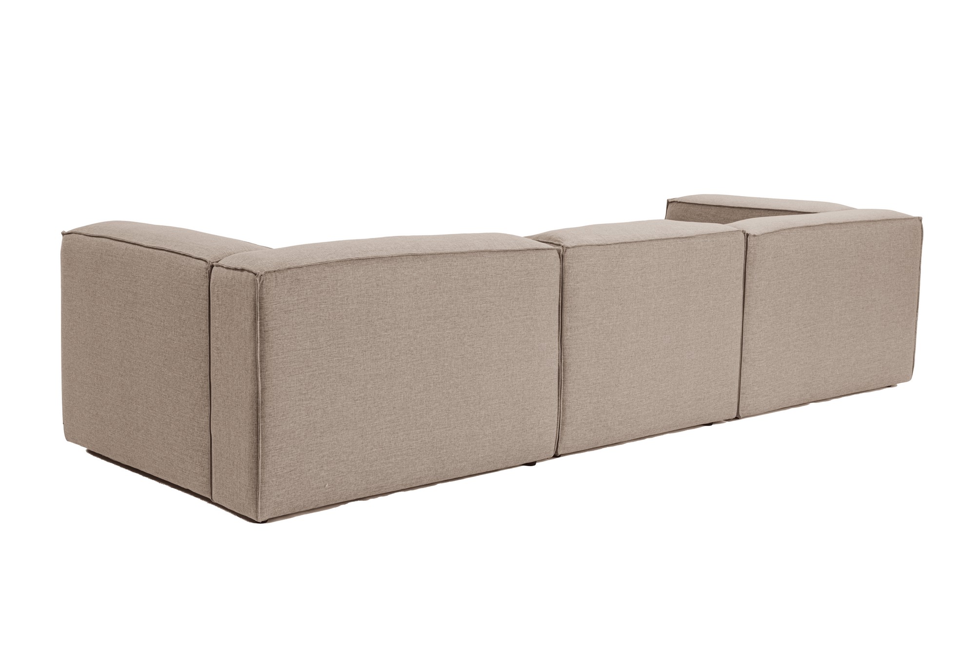 Sofa 3-Sitzer Leinen Braun