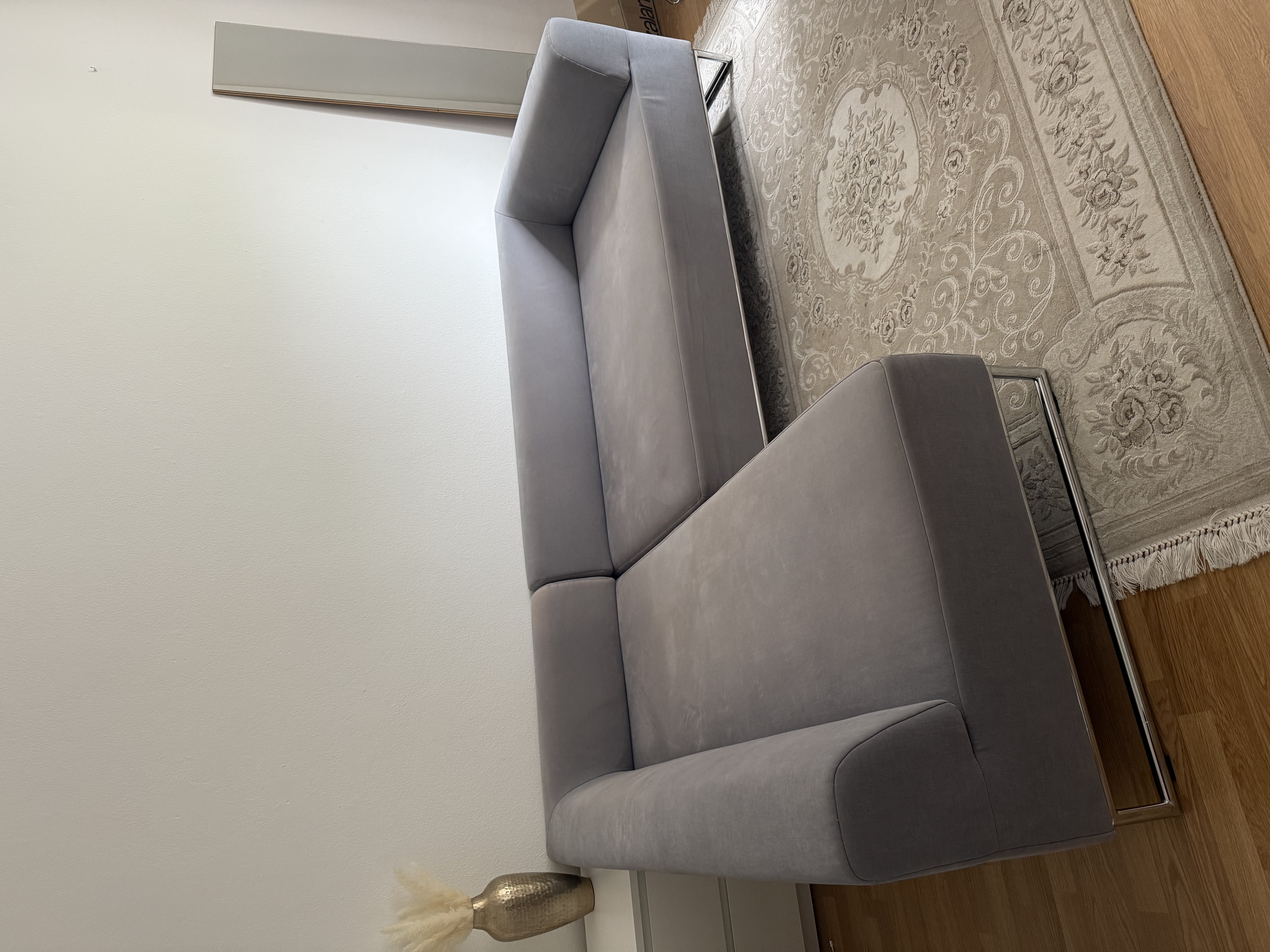 Modulares Ecksofa Textil Grau