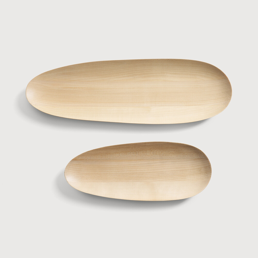 2x Dünnes Ovales Brett Eschenholz