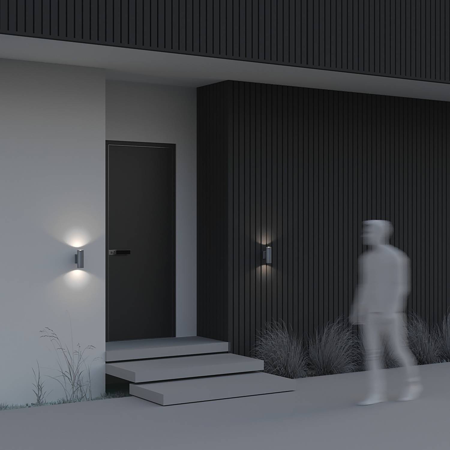 Bowery Typ A Wandleuchte Aluminium 2-flammig