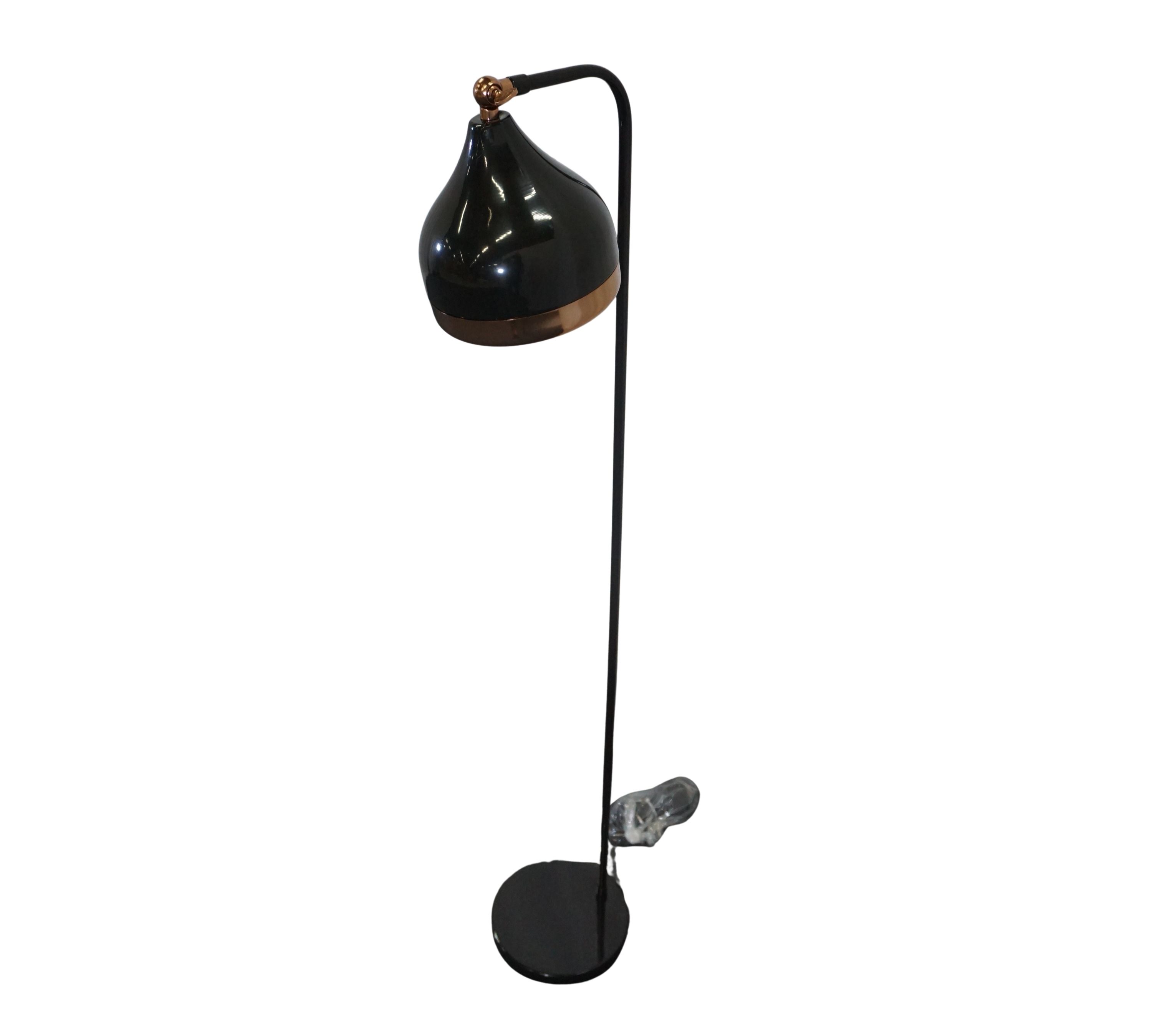 Stehleuchte Schwarz Kupferfarben 120cm