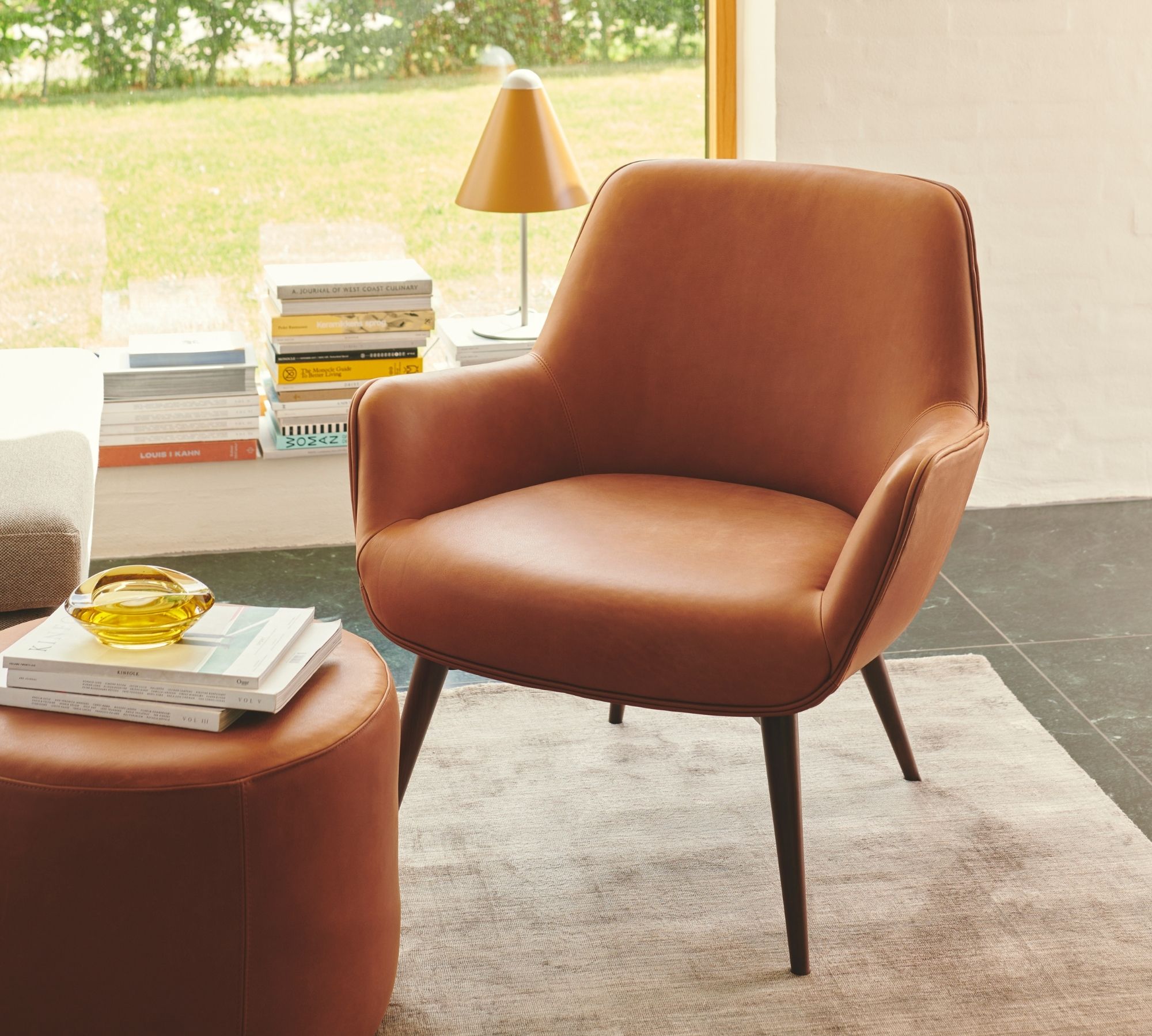 Oscar Sessel Leather Hampton Bronze