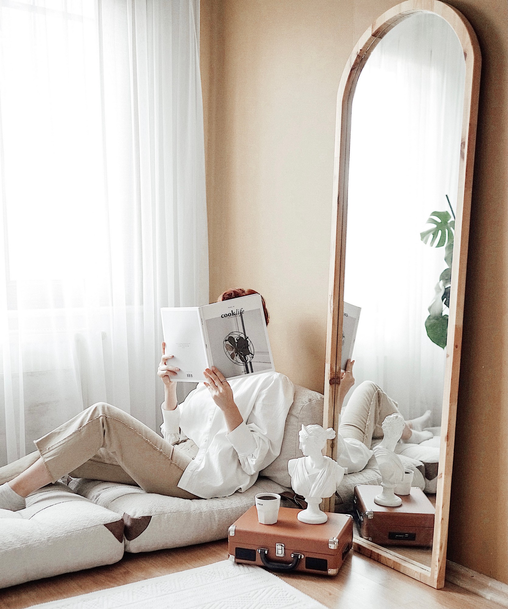 Fold Teddy Sleeper Sofa 1-seater Cream