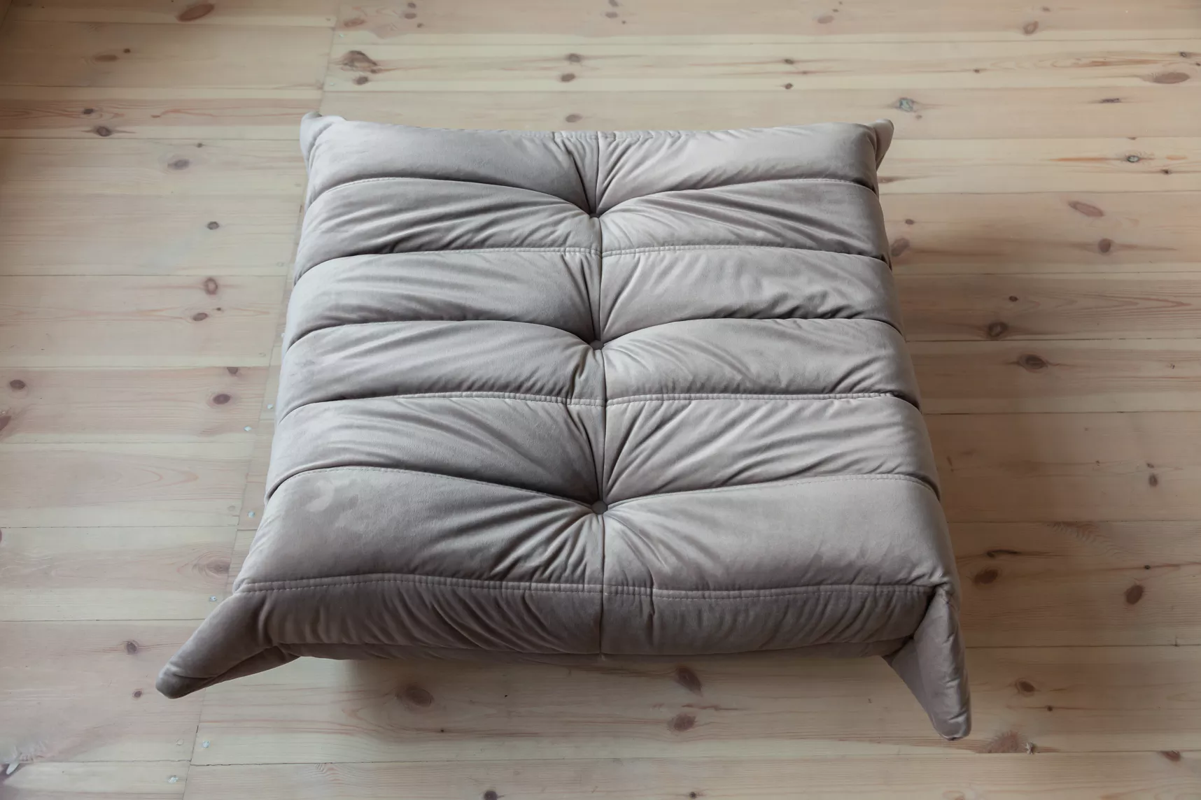 Togo Set Lounge 3 pezzi Velluto Grigio caldo