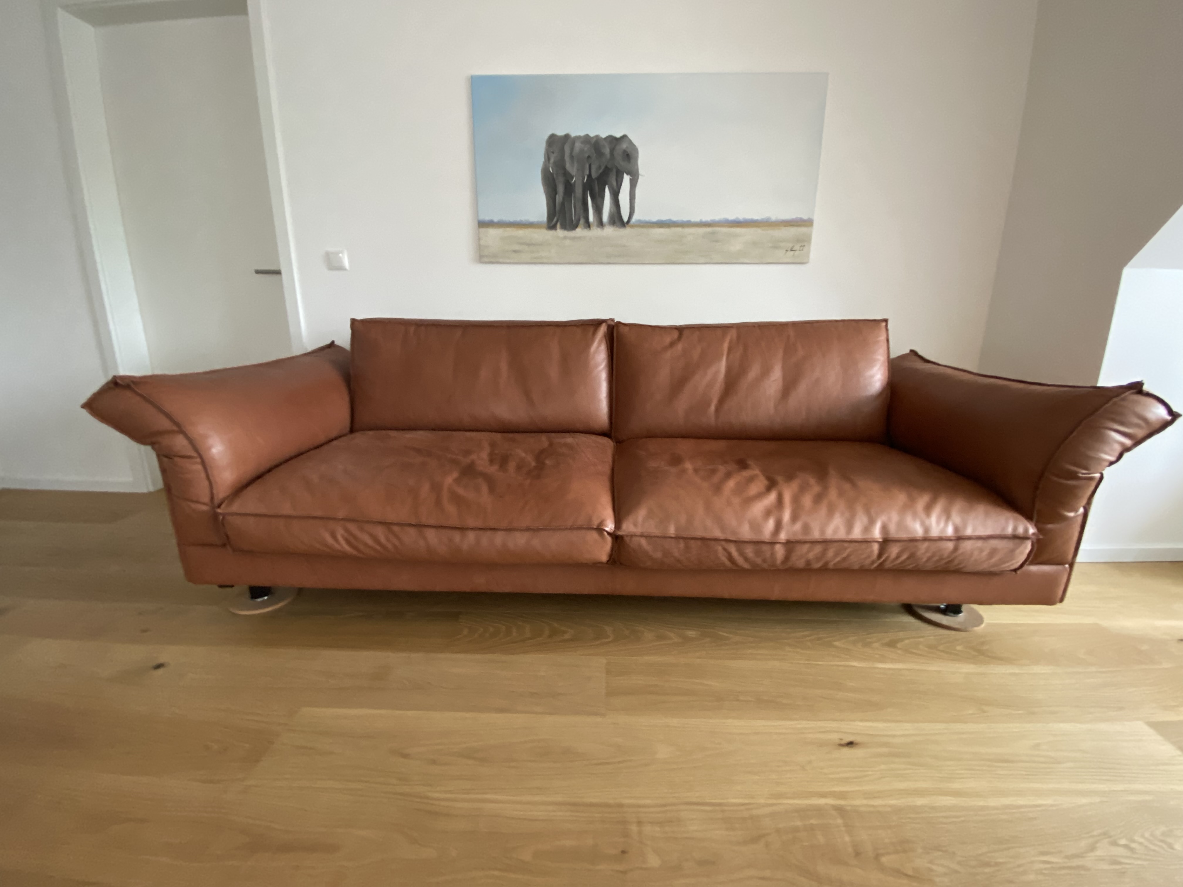 Violetta Sofa 3-Sitzer Leder Braun