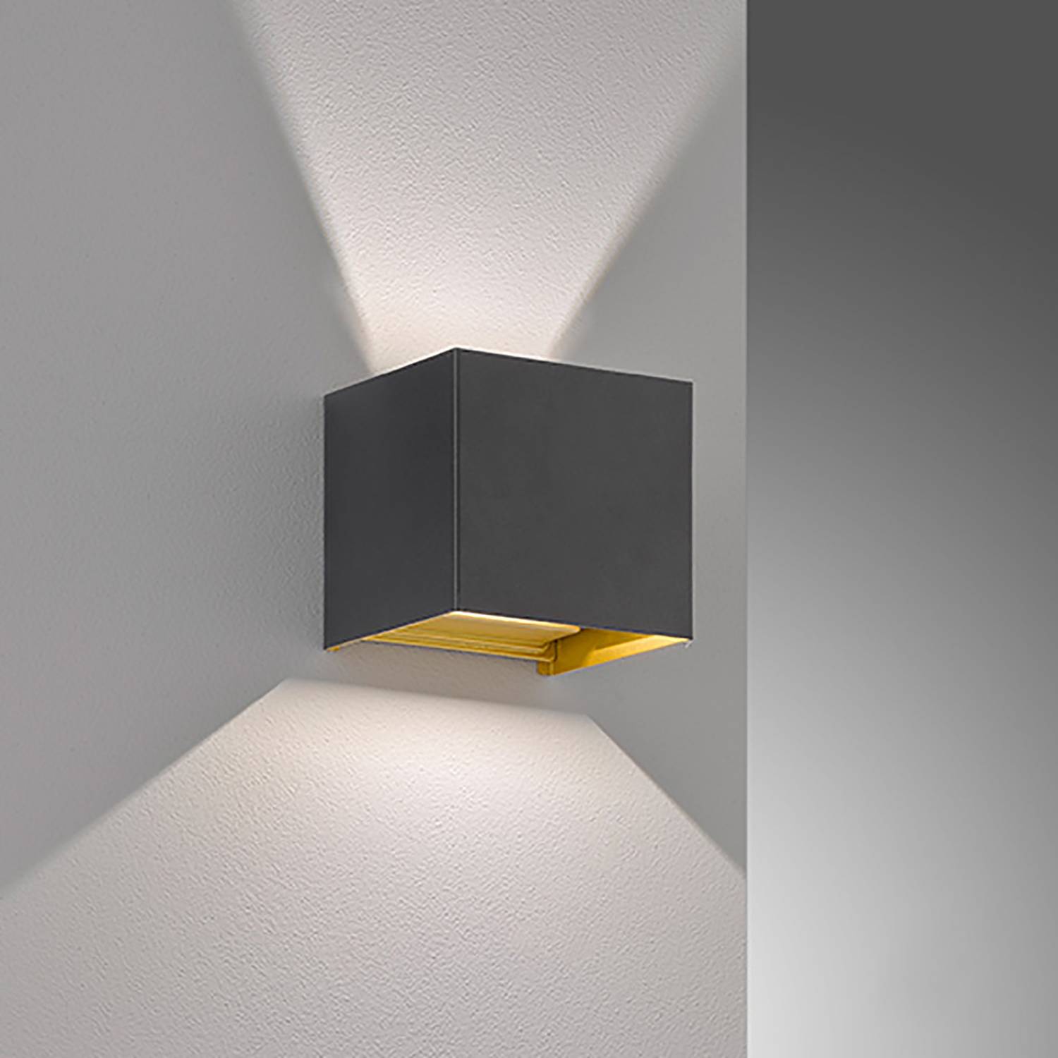 Thore LED-Wandleuchte Eisen 2-flammig