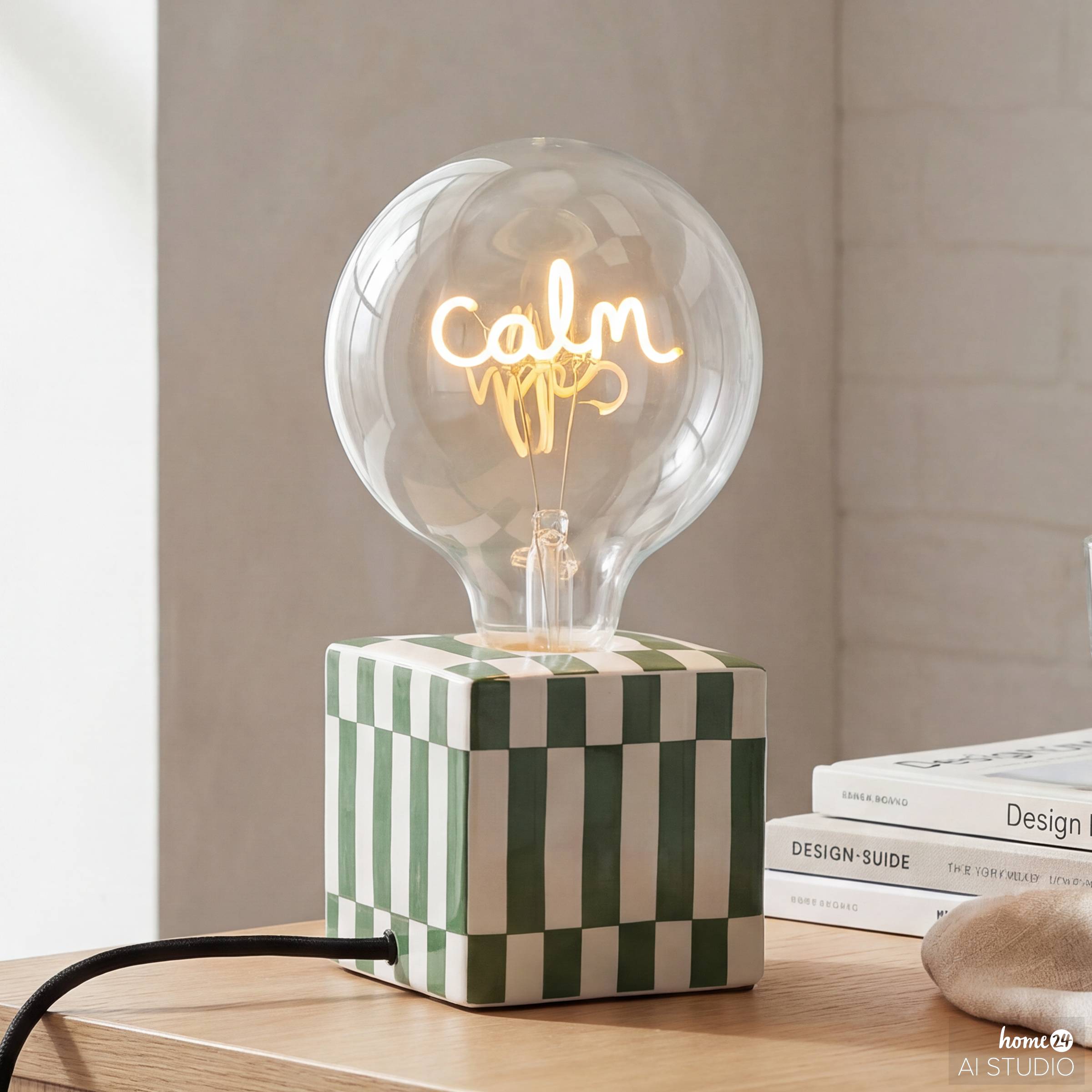 Table lamp Orly 1-light ceramic colored glass