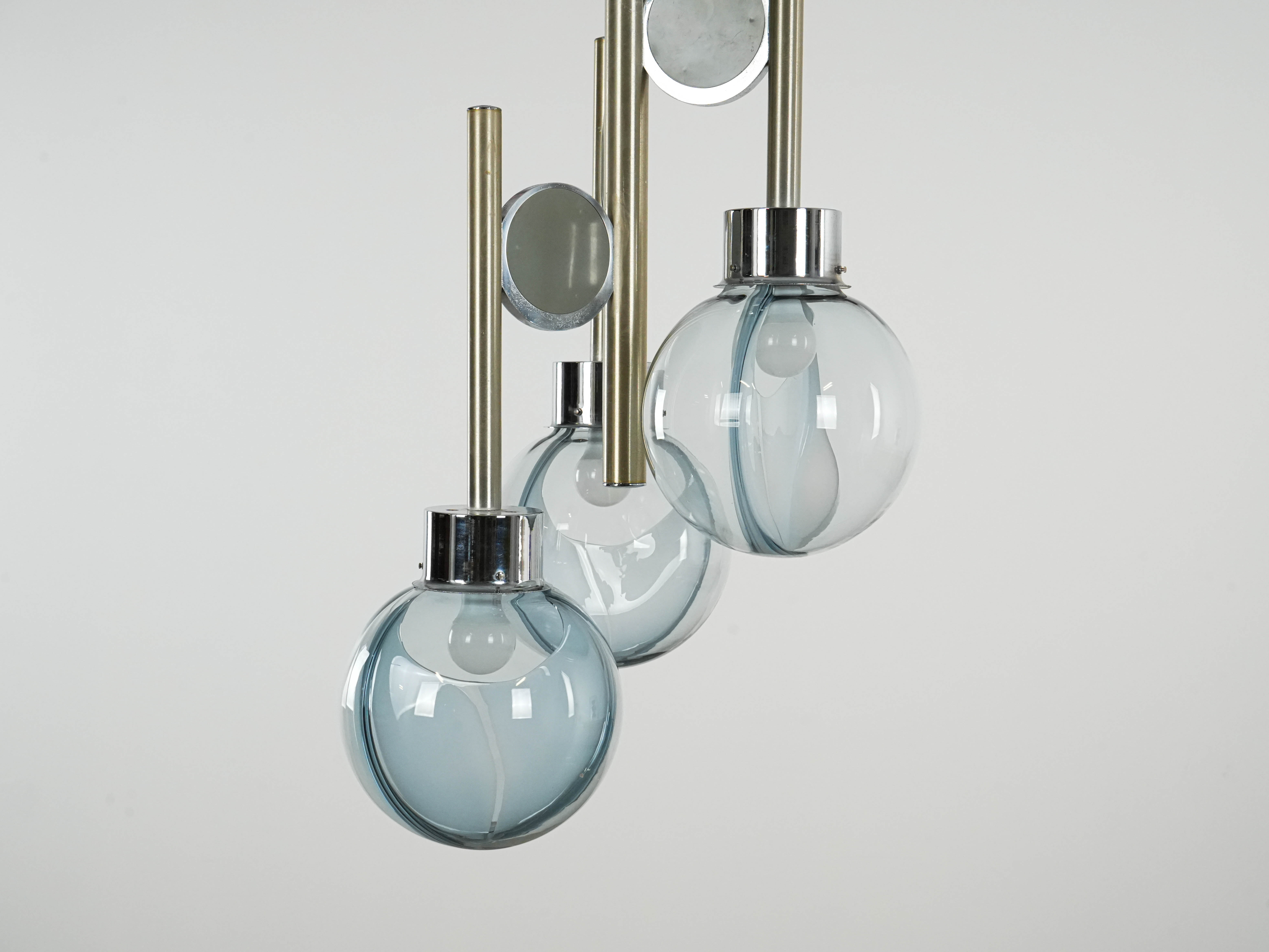 Space Age Chandelier Murano Glass 1970s