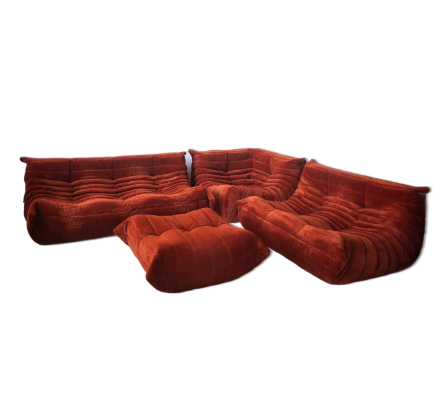 Togo Lounge Set 4-tlg. Cord Orange