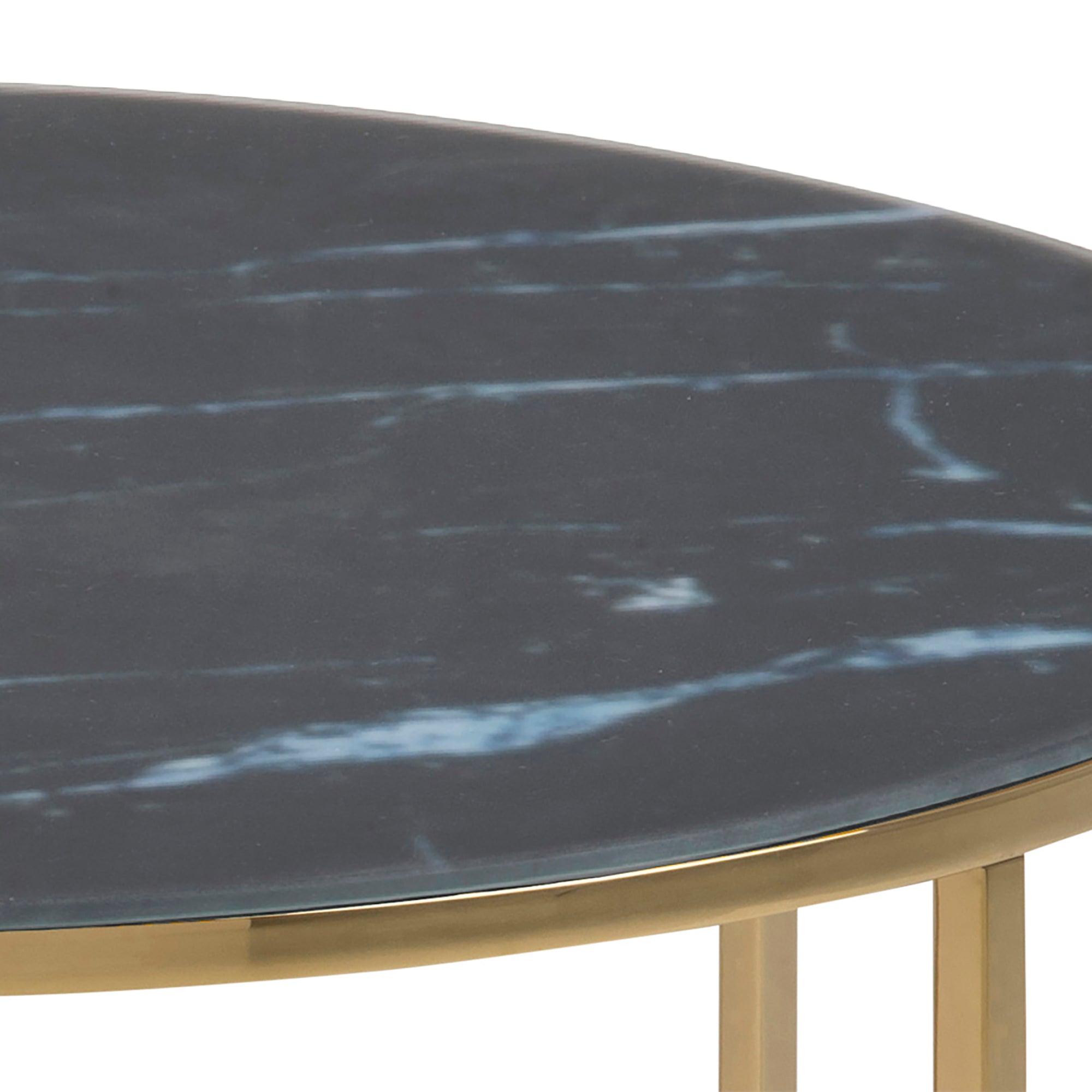 Genoa Couchtisch Glas Metall Schwarz