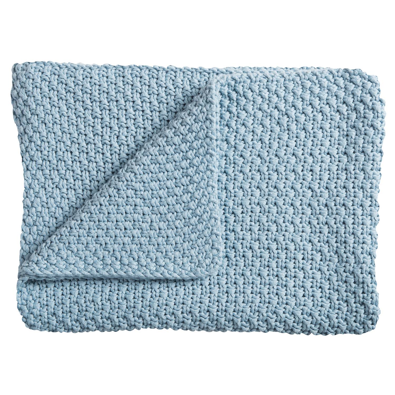 Babystrickdecke Sunny Baumwolle Hellblau